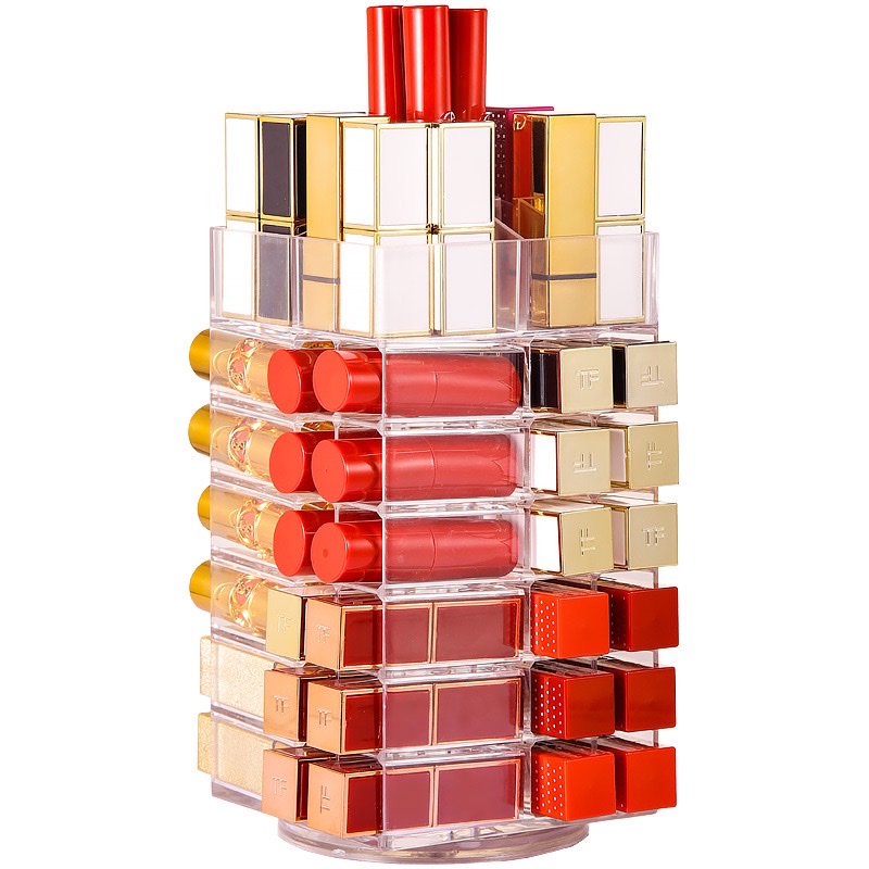 Lipstick storage rack, multi-layer separated makeup box, portable desktop organization rack, beauty tool storage box Application Scenario