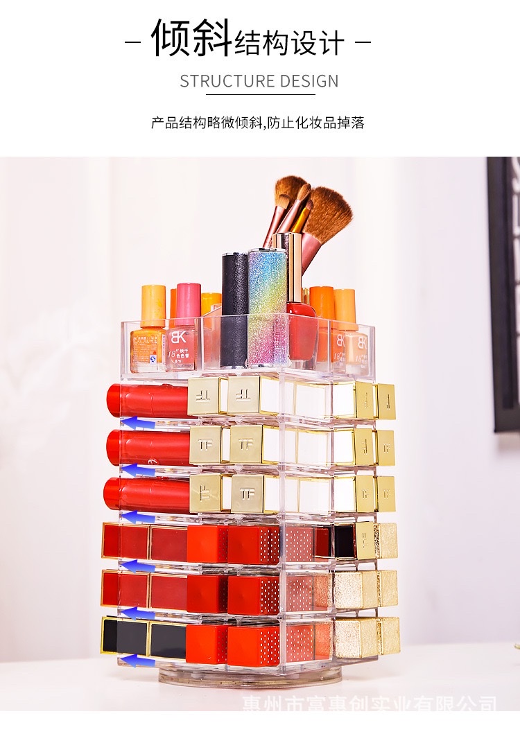 Lipstick storage rack, multi-layer separated makeup box, portable desktop organization rack, beauty tool storage box detail image 6