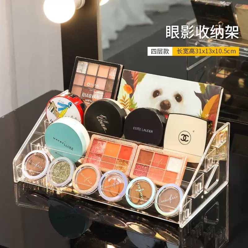 Multi-layer nail polish display stand, stepped plastic transparent nail polish glue storage rack, cosmetic storage rack Item Picture