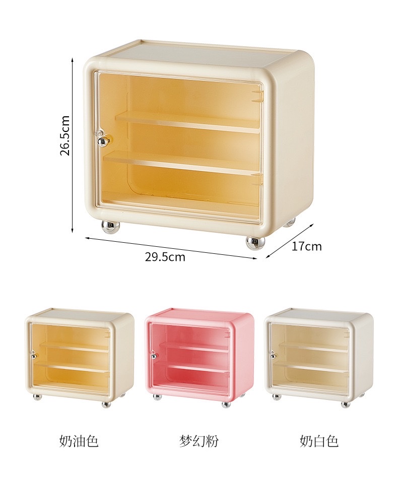 Blind box storage display stand, cream-style castle bubble doll special display box, dust-proof expert office display cabinet detail image 4