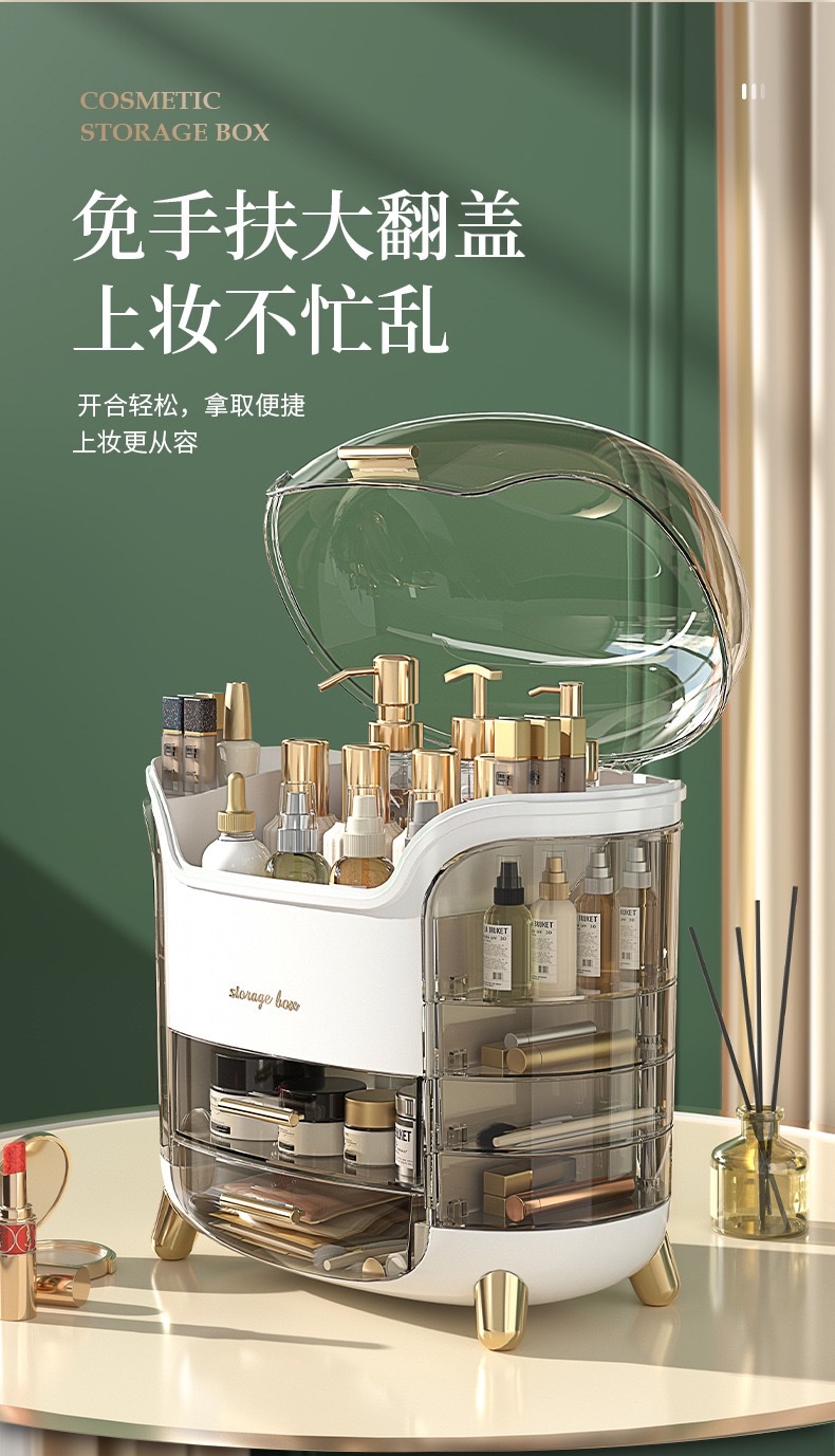 Large-capacity dust-proof box for zoned storage, living room and bedroom organizing box detail image 3