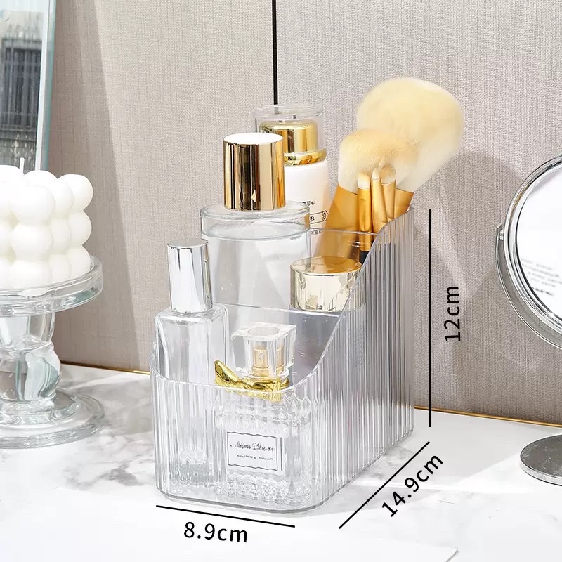 Desktop cosmetics storage box, dressing table, lipstick, dormitory pen holder, makeup box, shelf, desk, dormitory girl Specification image