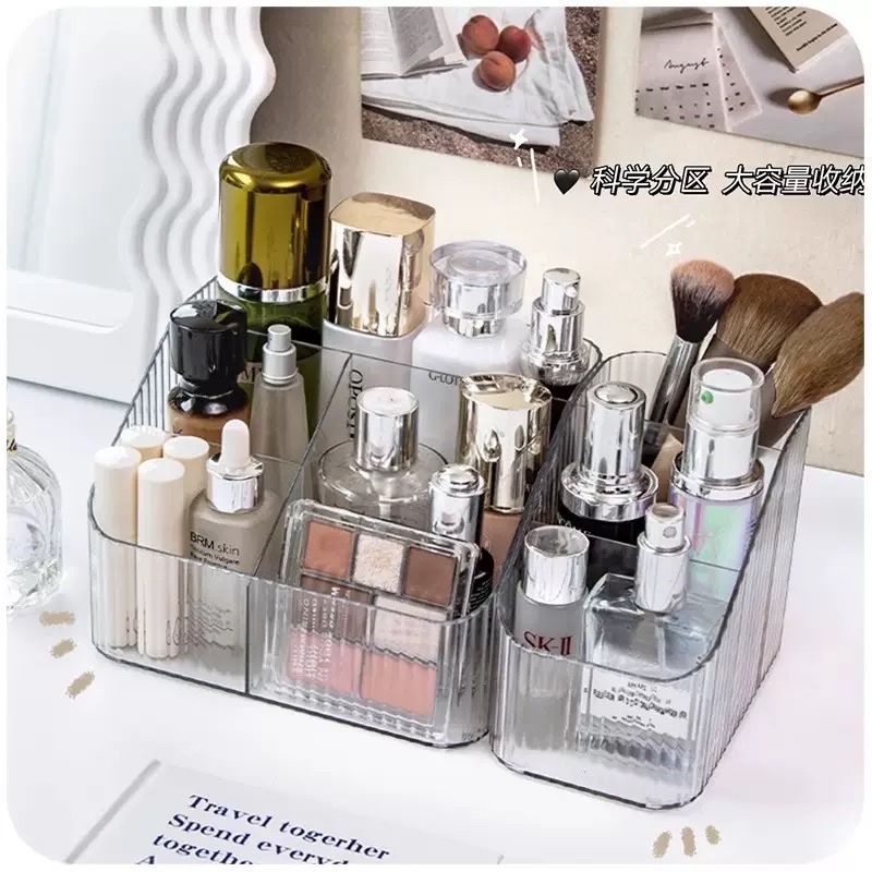 Desktop cosmetics storage box, dressing table, lipstick, dormitory pen holder, makeup box, shelf, desk, dormitory girl details Picture