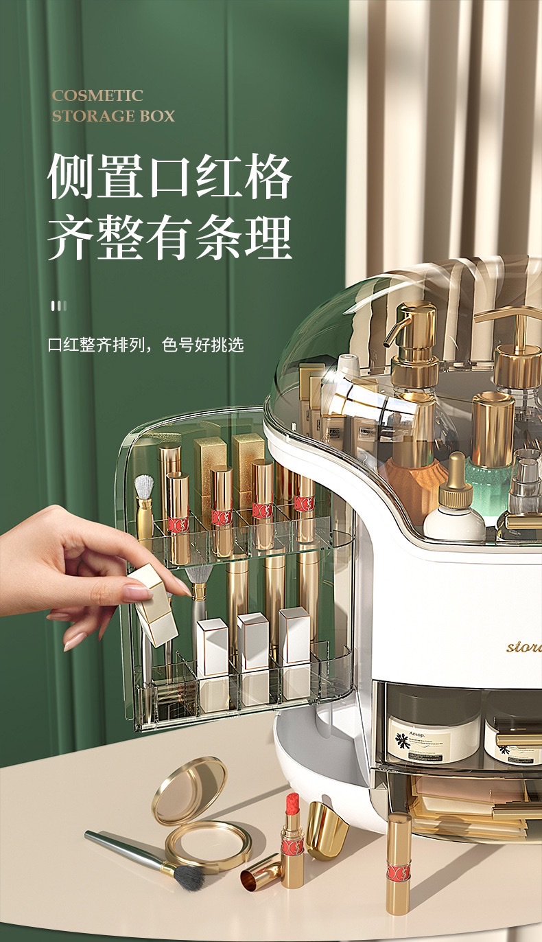 Large-capacity dust-proof box for zoned storage, living room and bedroom organizing box detail image 6