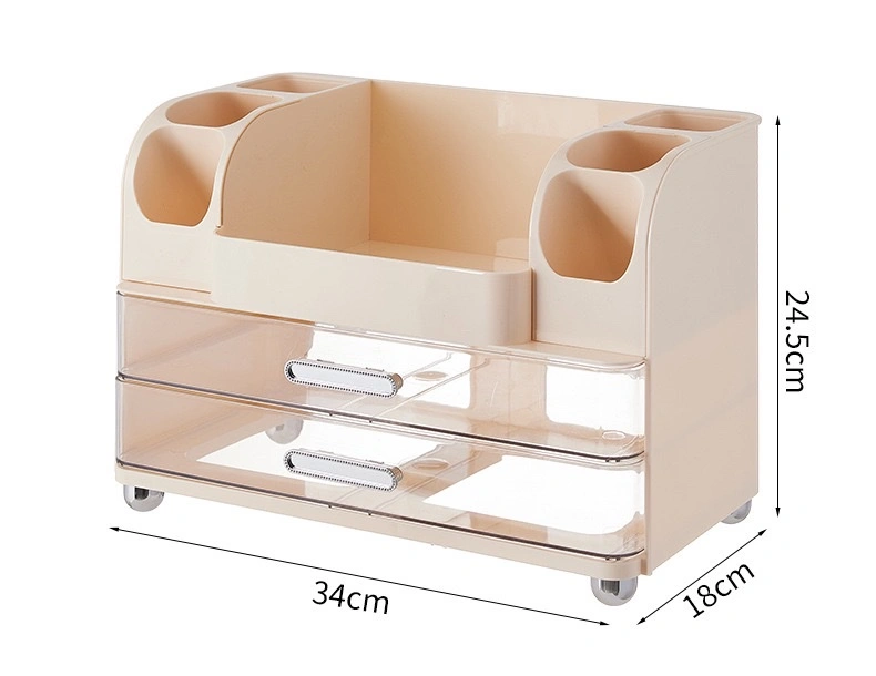 Household cosmetics storage box, desktop dressing table, compartment-organized makeup box, skin care products, lipstick, dust-proof storage rack detail image 11