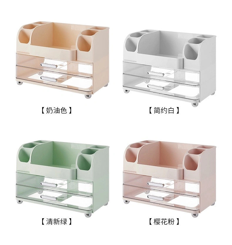 Household cosmetics storage box, desktop dressing table, compartment-organized makeup box, skin care products, lipstick, dust-proof storage rack detail image 13