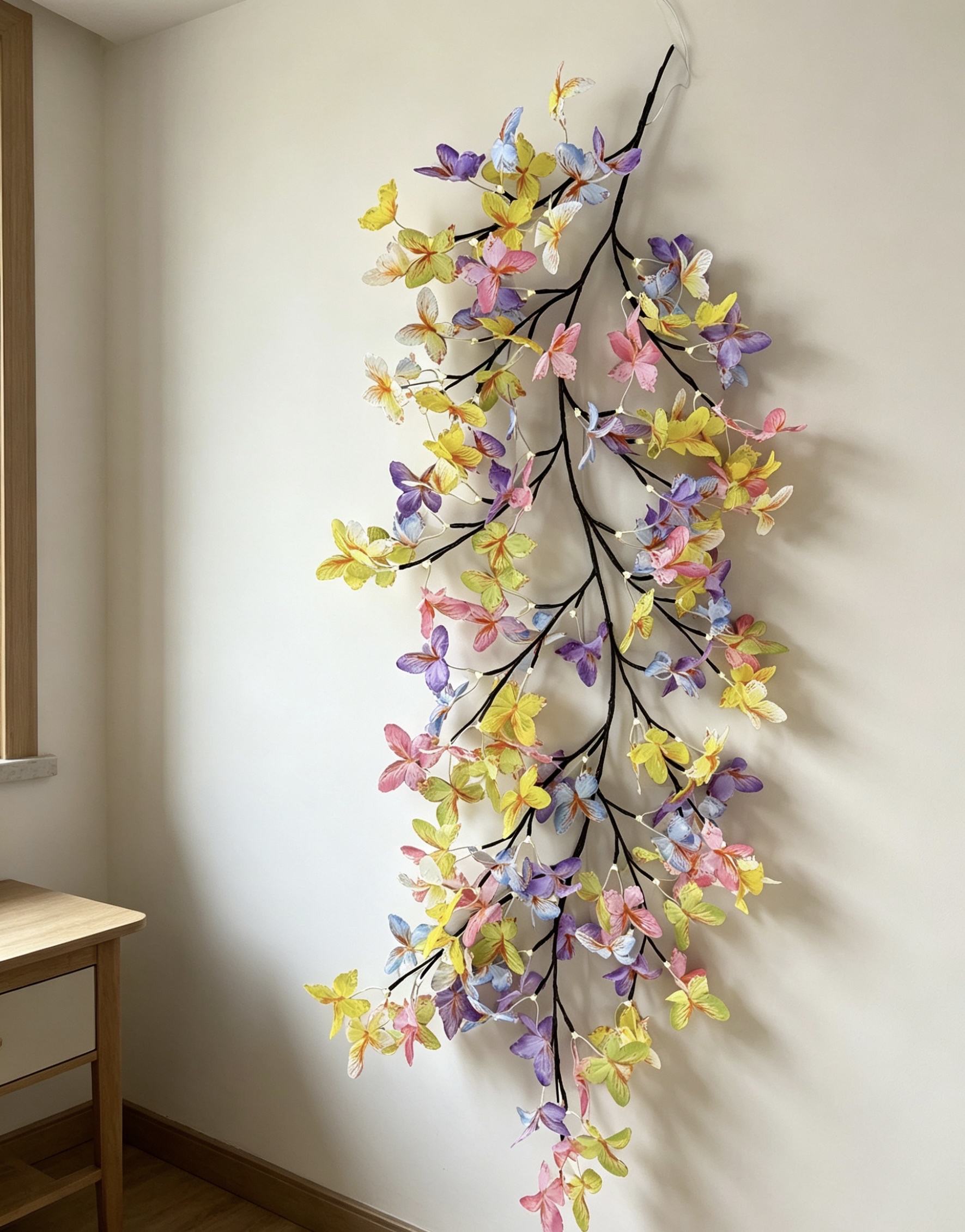 Christmas and Halloween festival decoration items, artificial flowers with lights, rattan strips, shopping mall display Windows, room decoration scenes detail image 5