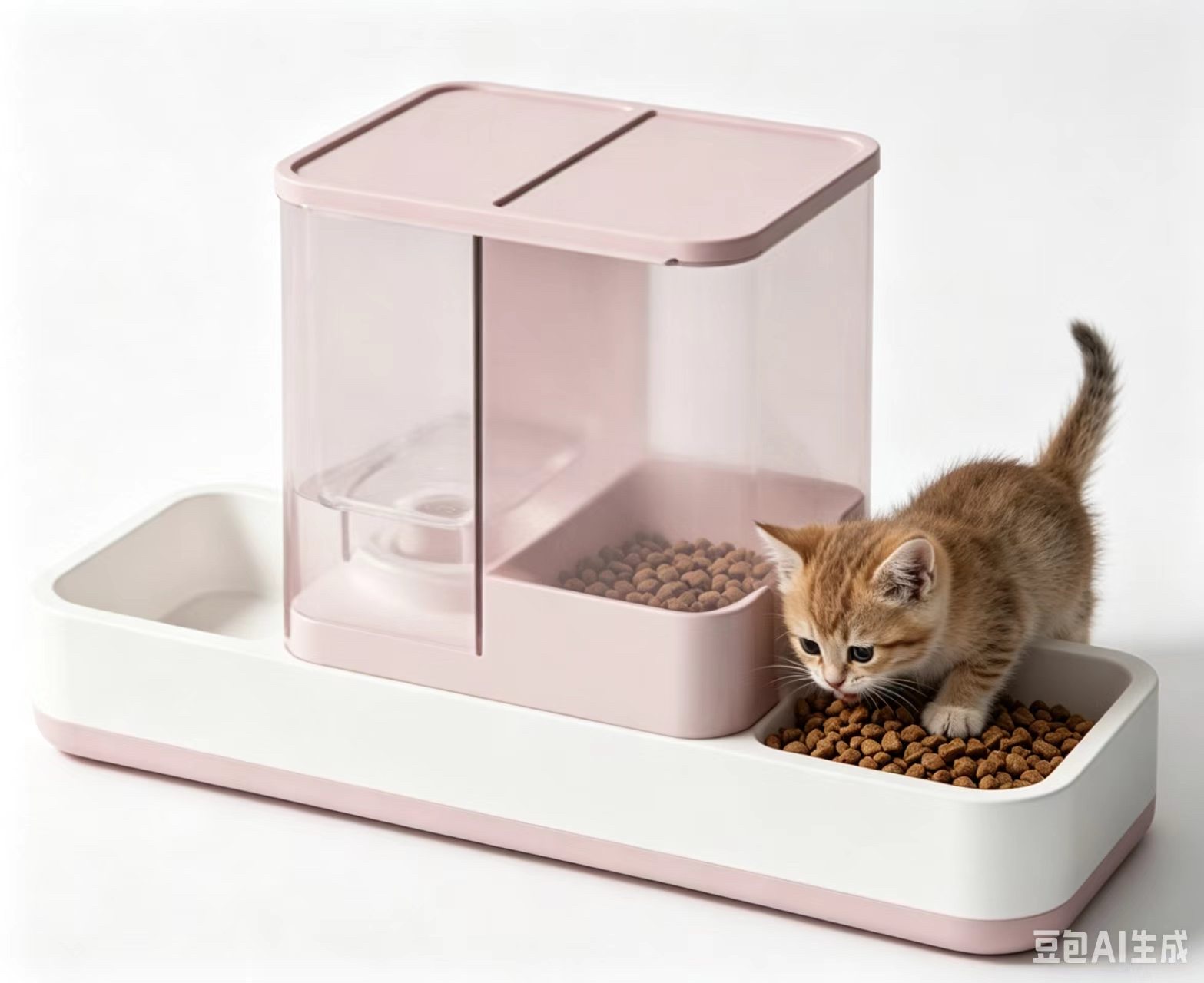 简约喂食喂水一体器