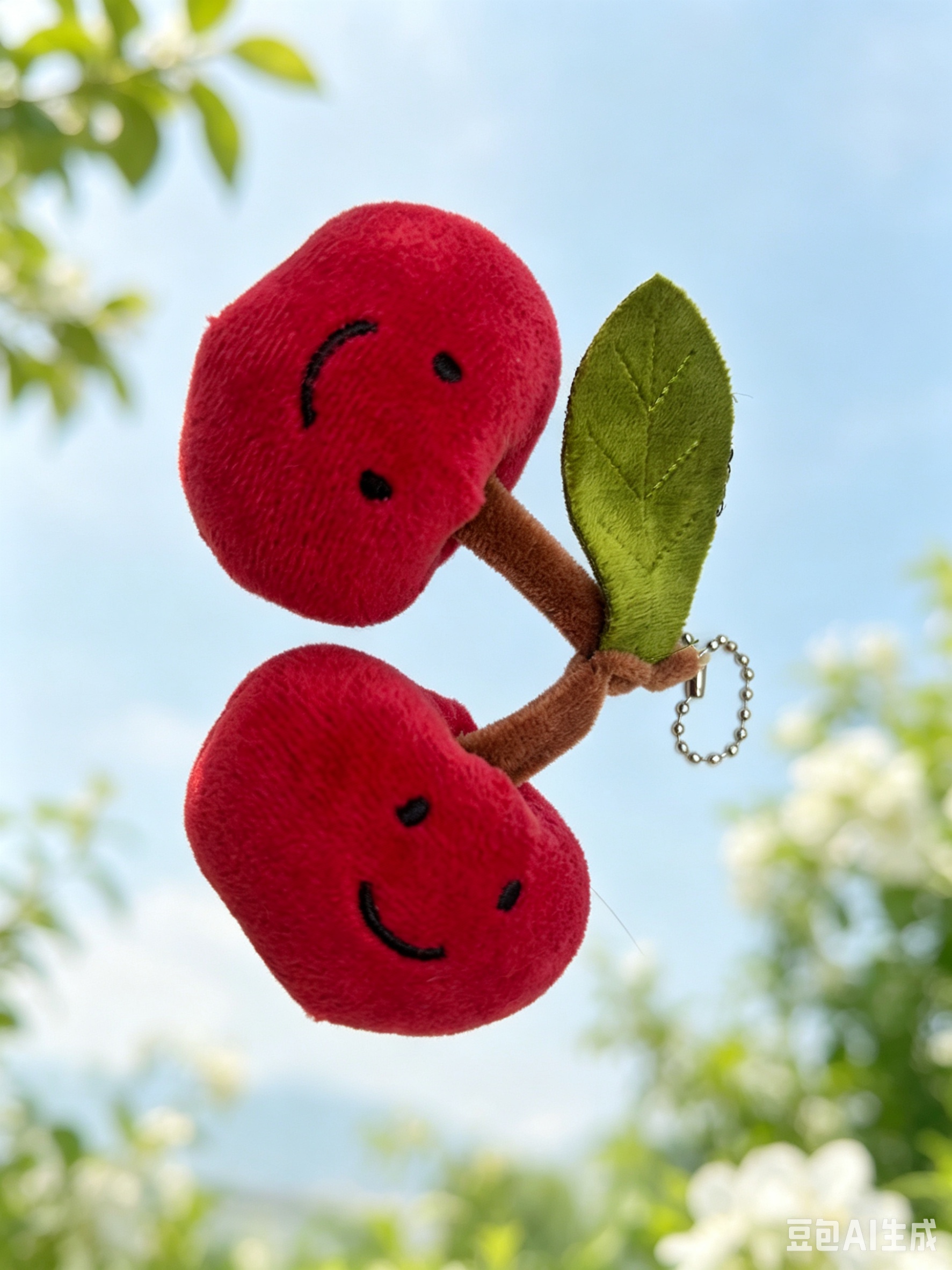 Smiling Cherry is selling well as a plush toy pendant details Picture