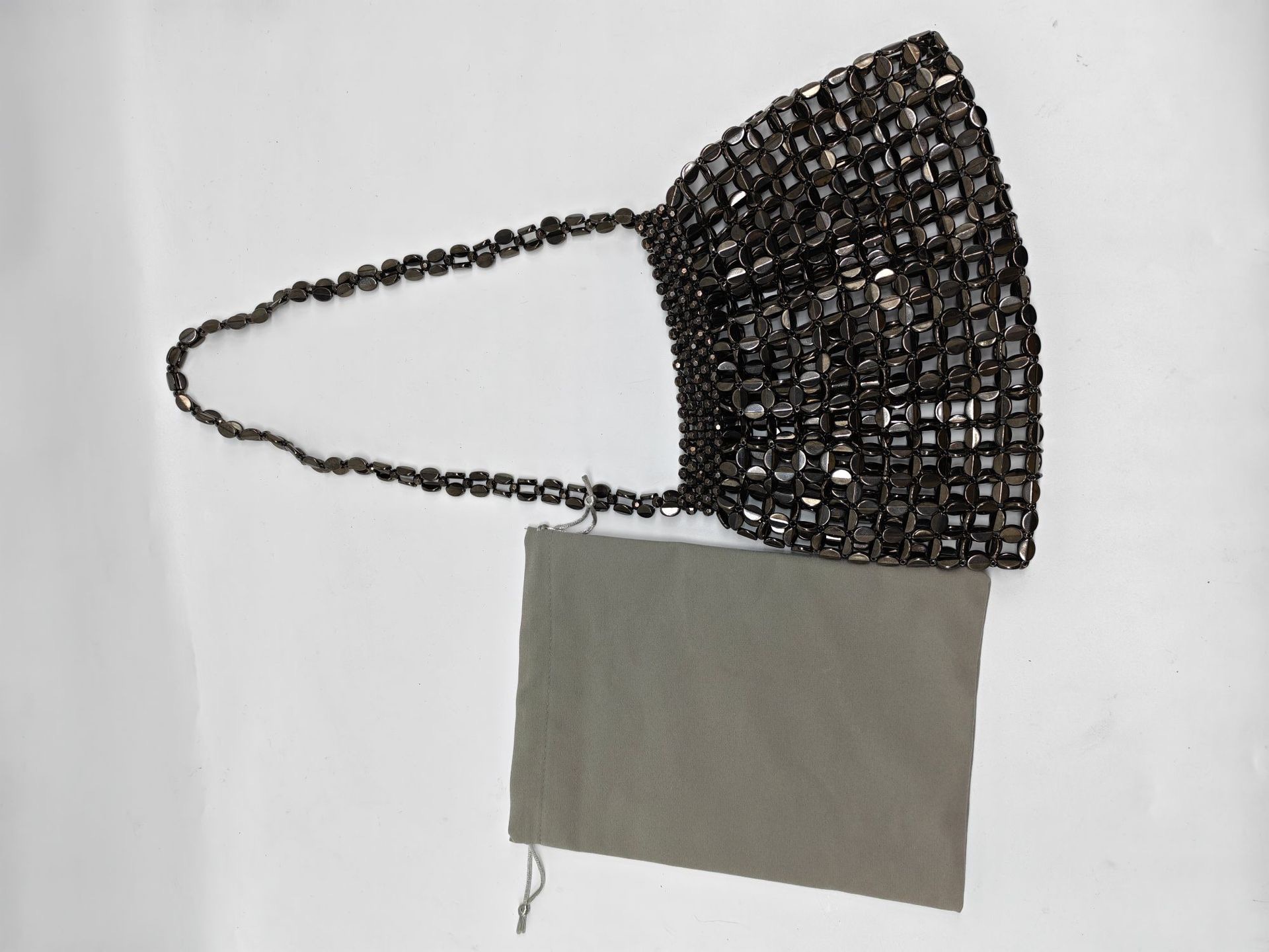 Cross-border exclusive best-selling new electroplated bag, silver woven bag, hot-selling women's long-haul beaded woven bag detail image 5