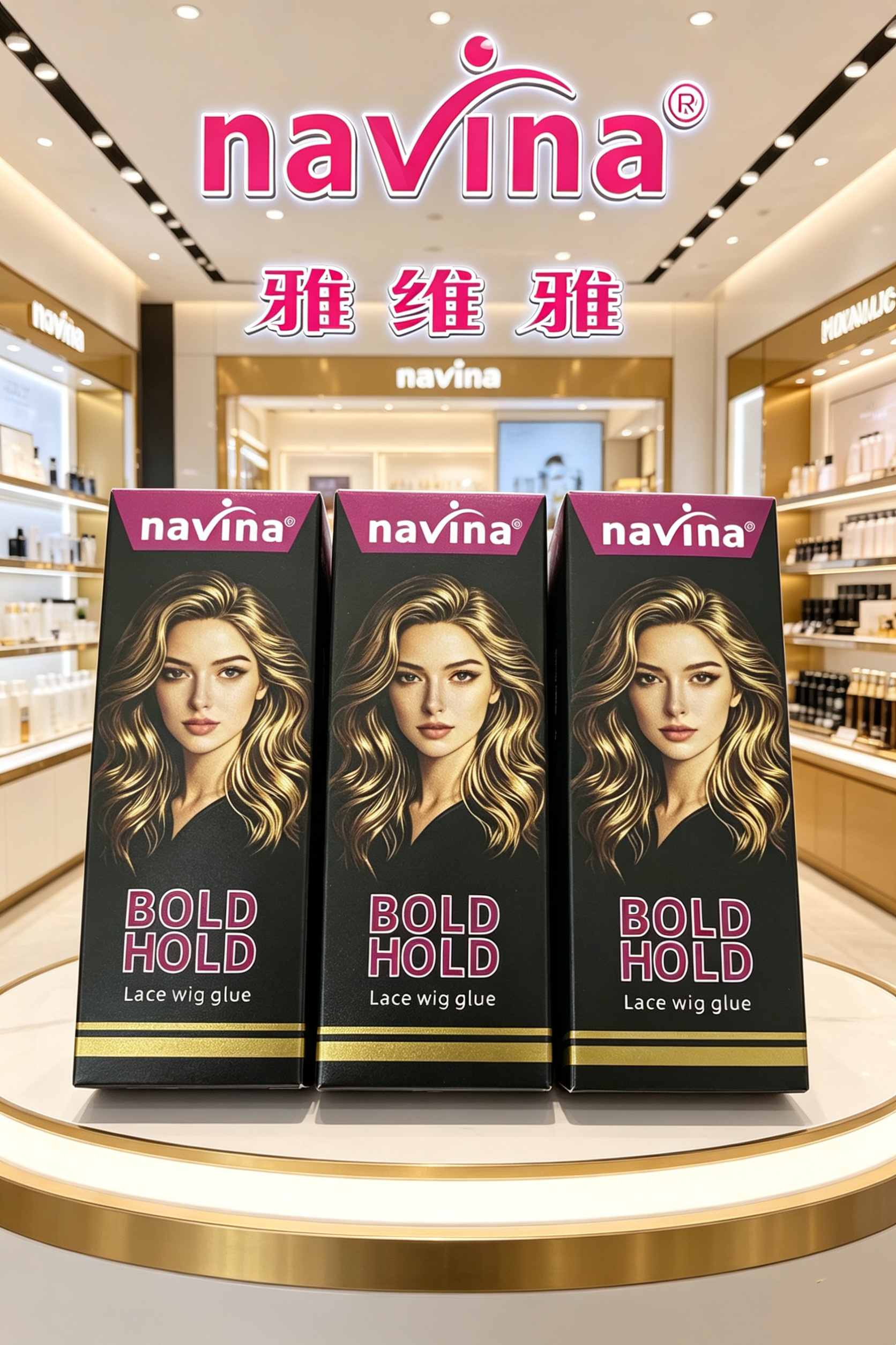 navina Yaviya lace wig Glue box set is waterproof, sweat-proof and firm detail image 5