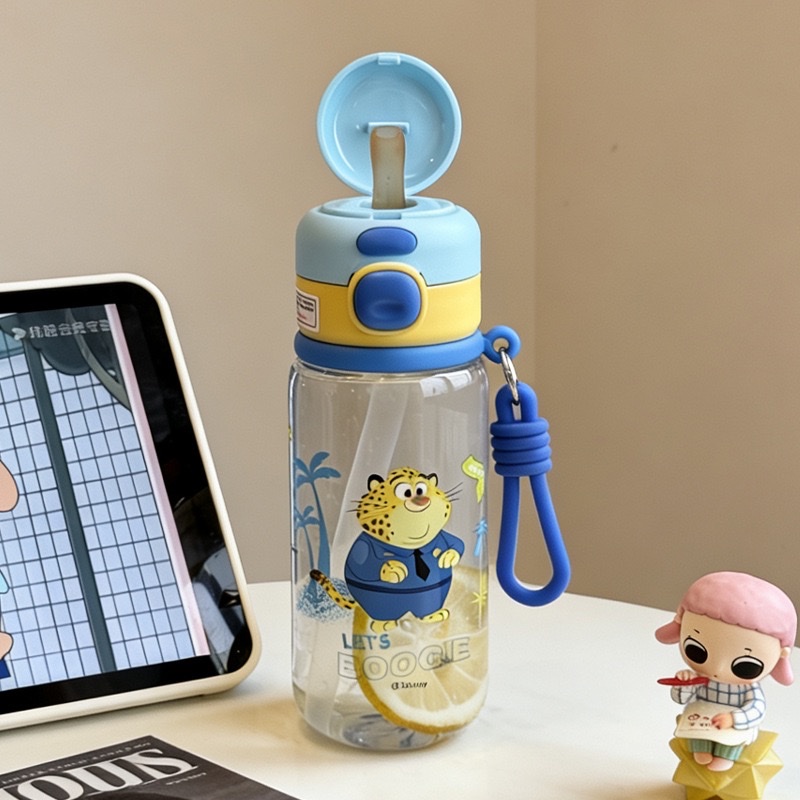 Crazy Animals Insulated Cup, large capacity tritan straw children's water cup, straw water bottle for primary school girls to go to school detail image 7