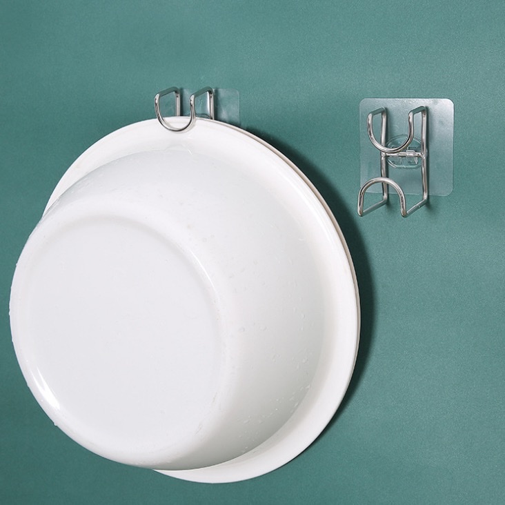 Basin hook, non-drilling basin stand, bathroom basin hanging rack, storage rack, sticky hook for items, basin hanging rack, wall-mounted self-adhesive hook Application Scenario