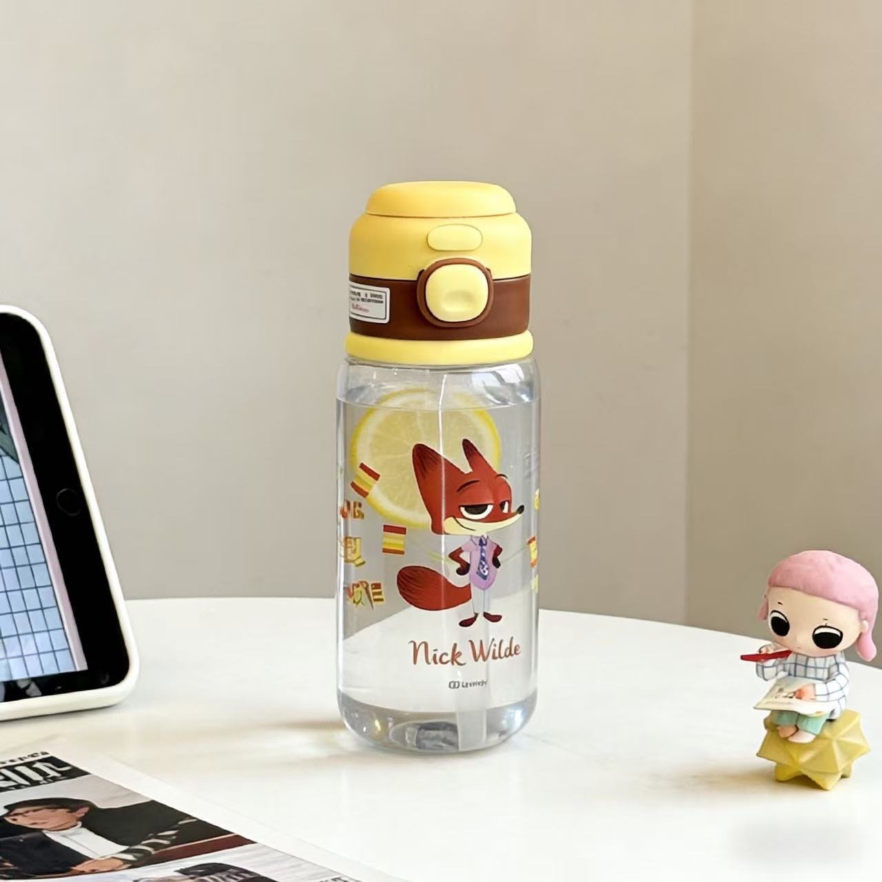 Crazy Animals Insulated Cup, large capacity tritan straw children's water cup, straw water bottle for primary school girls to go to school detail image 6