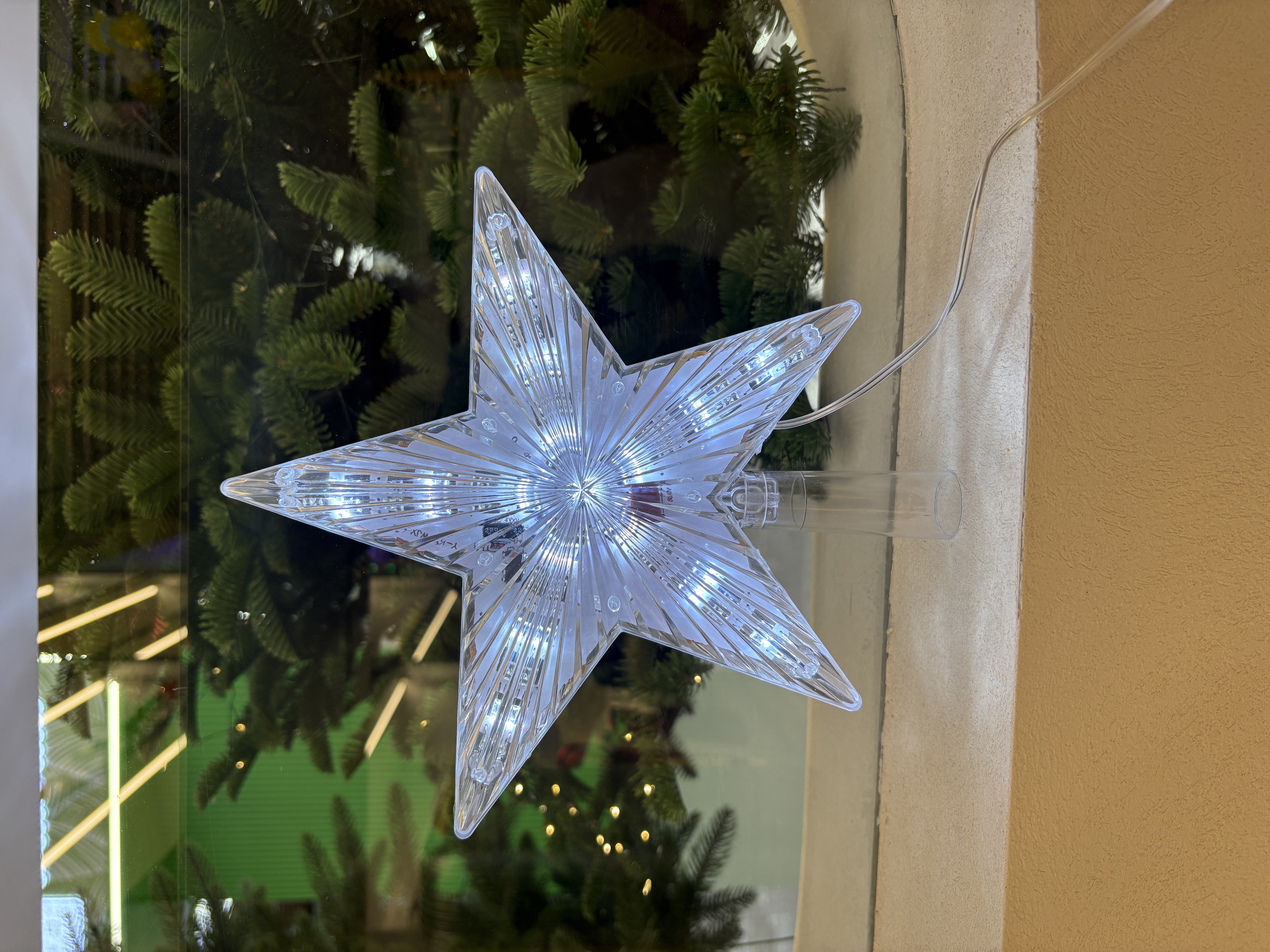 Christmas tree lights, ceiling star lights, Christmas decorations detail image 11
