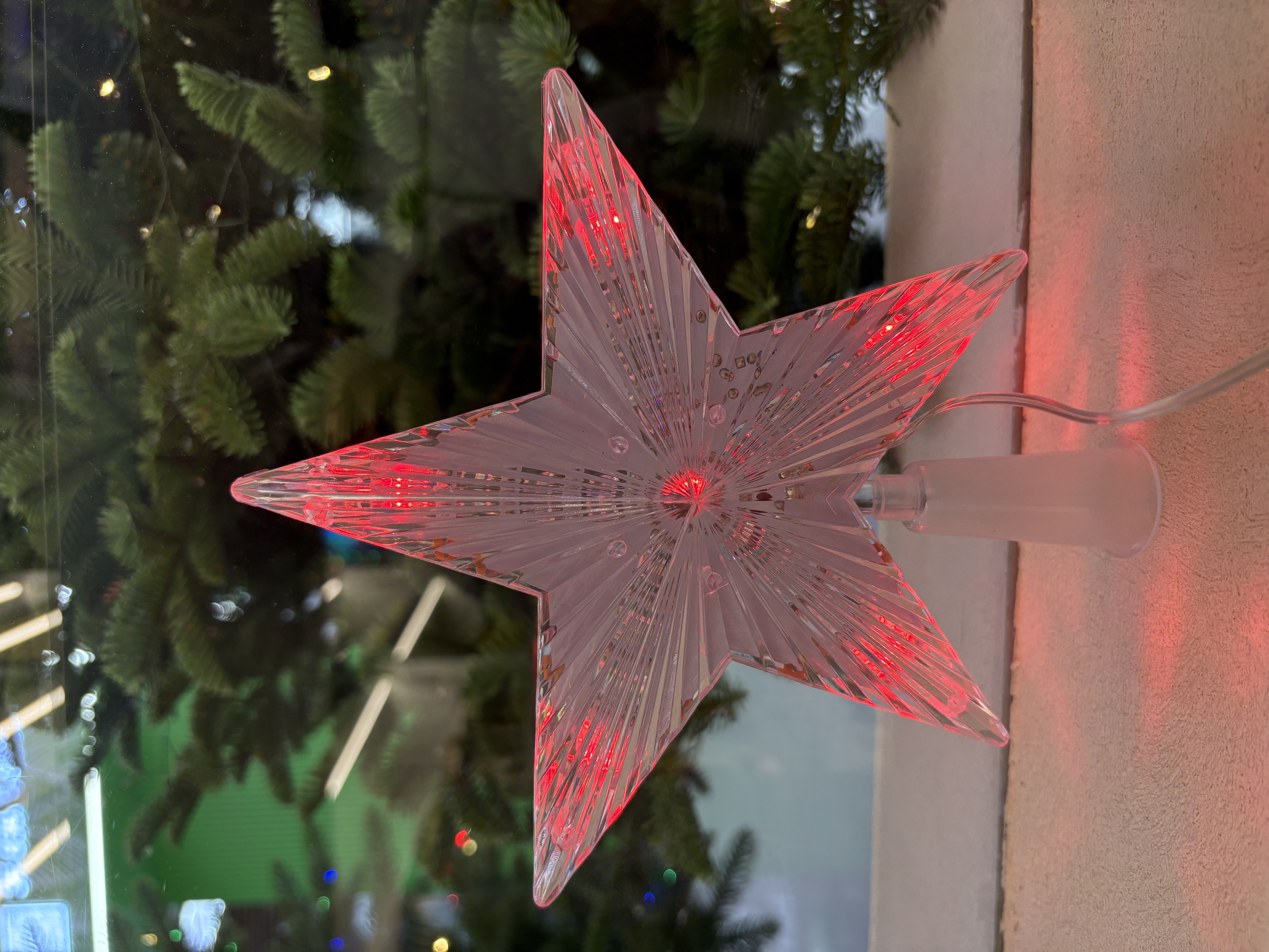 Christmas tree lights, ceiling star lights, Christmas decorations detail image 2