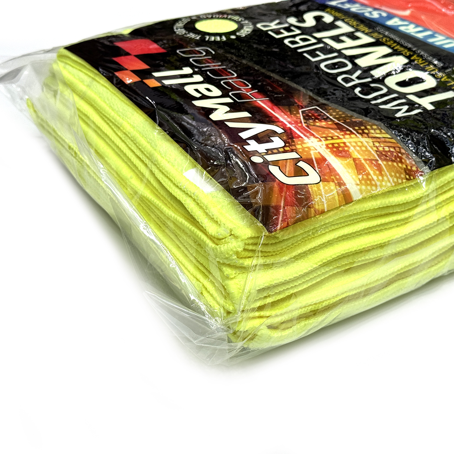 Wholesale of cross-border polyester and nylon warp knitted high and low wool microfiber towels, car cleaning cloths, 36 pieces of car cleaning wipes details Picture