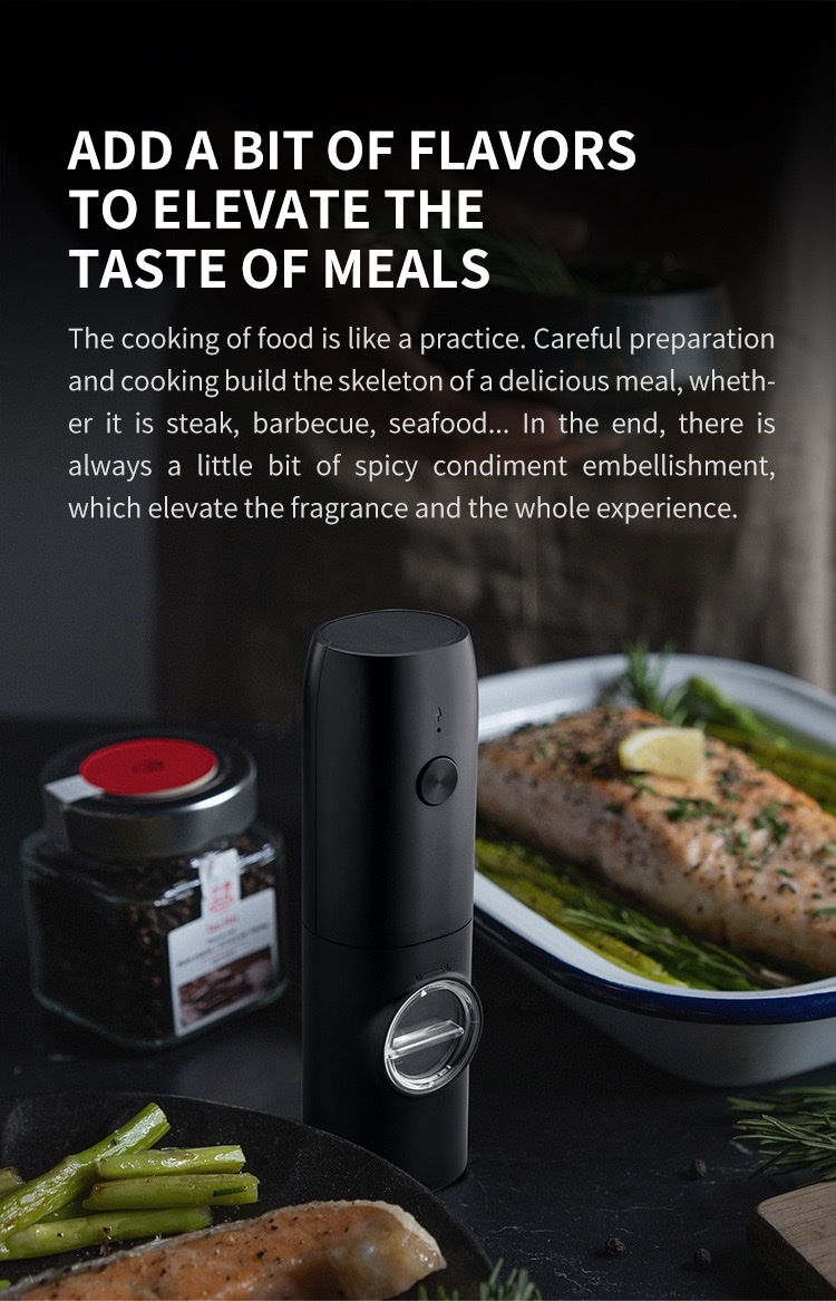 Electric pepper grinder, pepper grinder, black pepper sea salt grinder, sea salt grinder bottle, household pepper grinder detail image 5