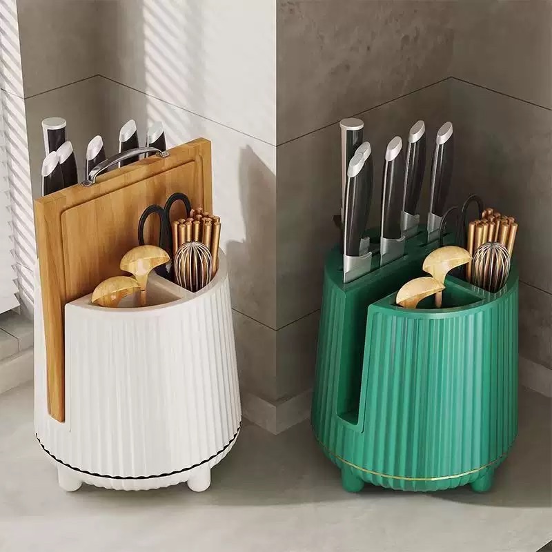Kitchen storage rack, multi-functional storage rack, knife and chopping board rack, household kitchenware storage wonder, no need for drilling, mobile Application Scenario