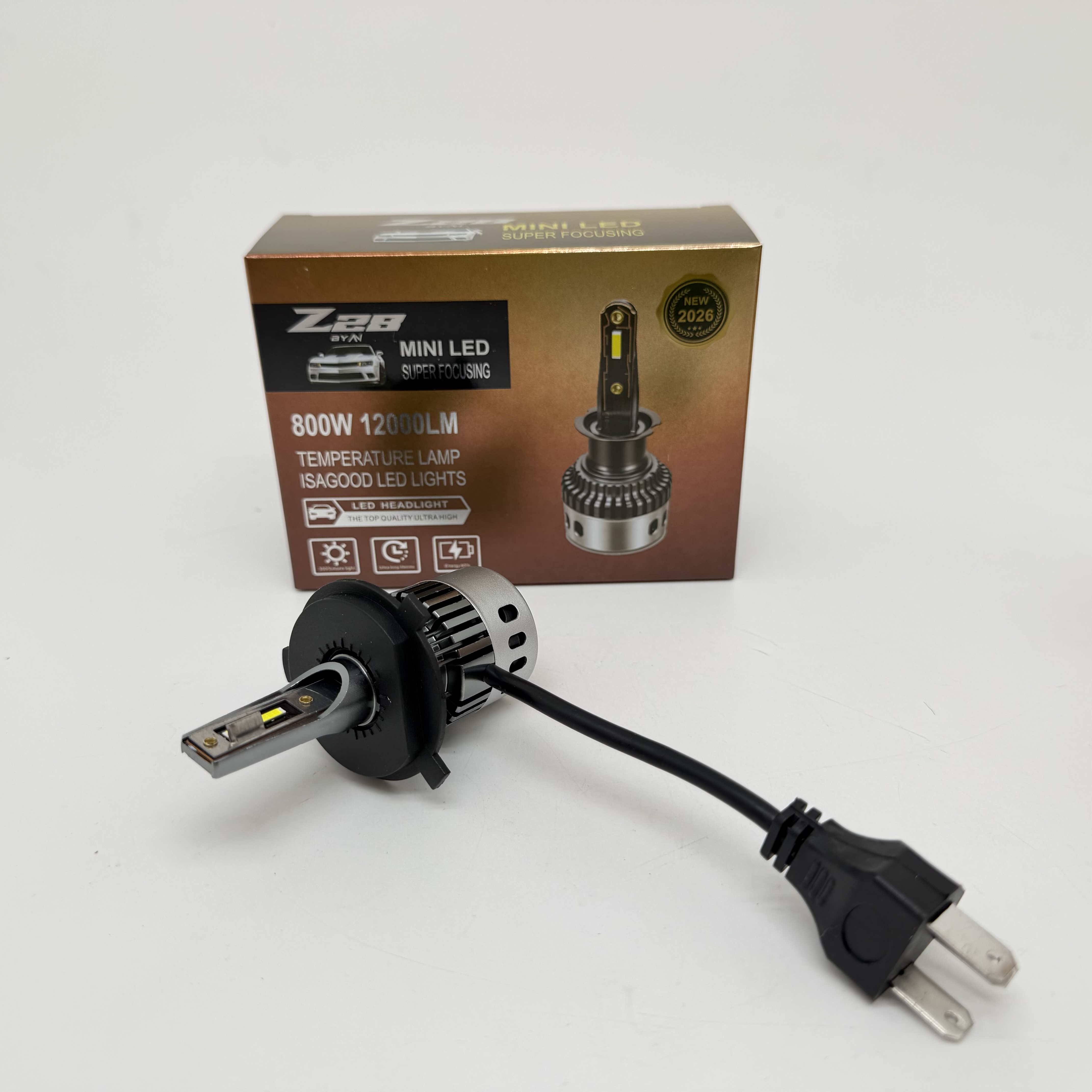 Car LED headlights, high beams, spotlights H1, H3, H4, H7, 9005, 9006, 30W South American style car lights details Picture