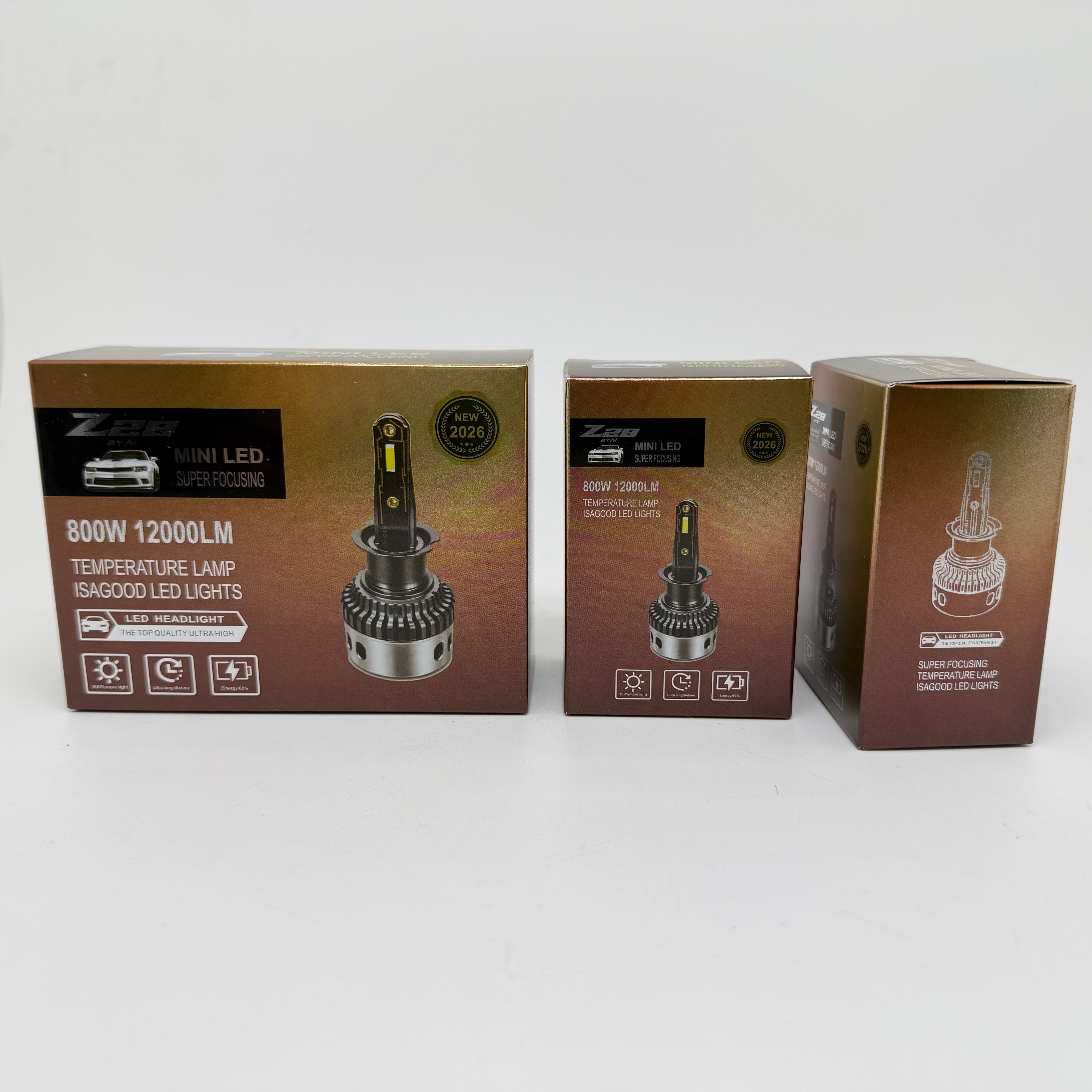 Car LED headlights, high beams, spotlights H1, H3, H4, H7, 9005, 9006, 30W South American style car lights Specification image