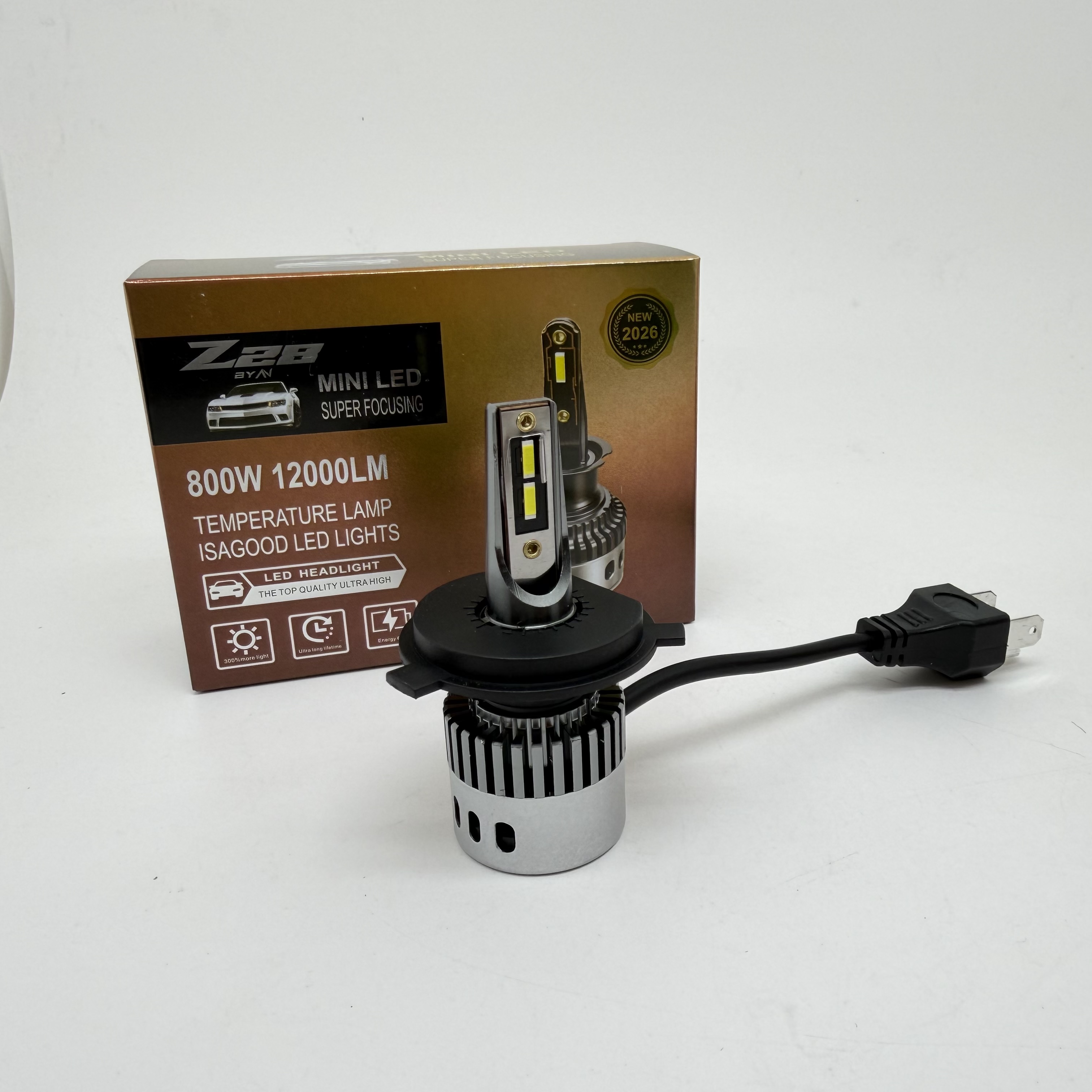 Car LED headlights, high beams, spotlights H1, H3, H4, H7, 9005, 9006, 30W South American style car lights Item Picture