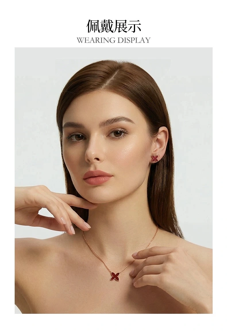 NOLYN Deoksugung Collaboration Window Flower Jewelry Gift Box, Necklace Stud Set, Red Agate Aromatherapy Gift Box detail image 3