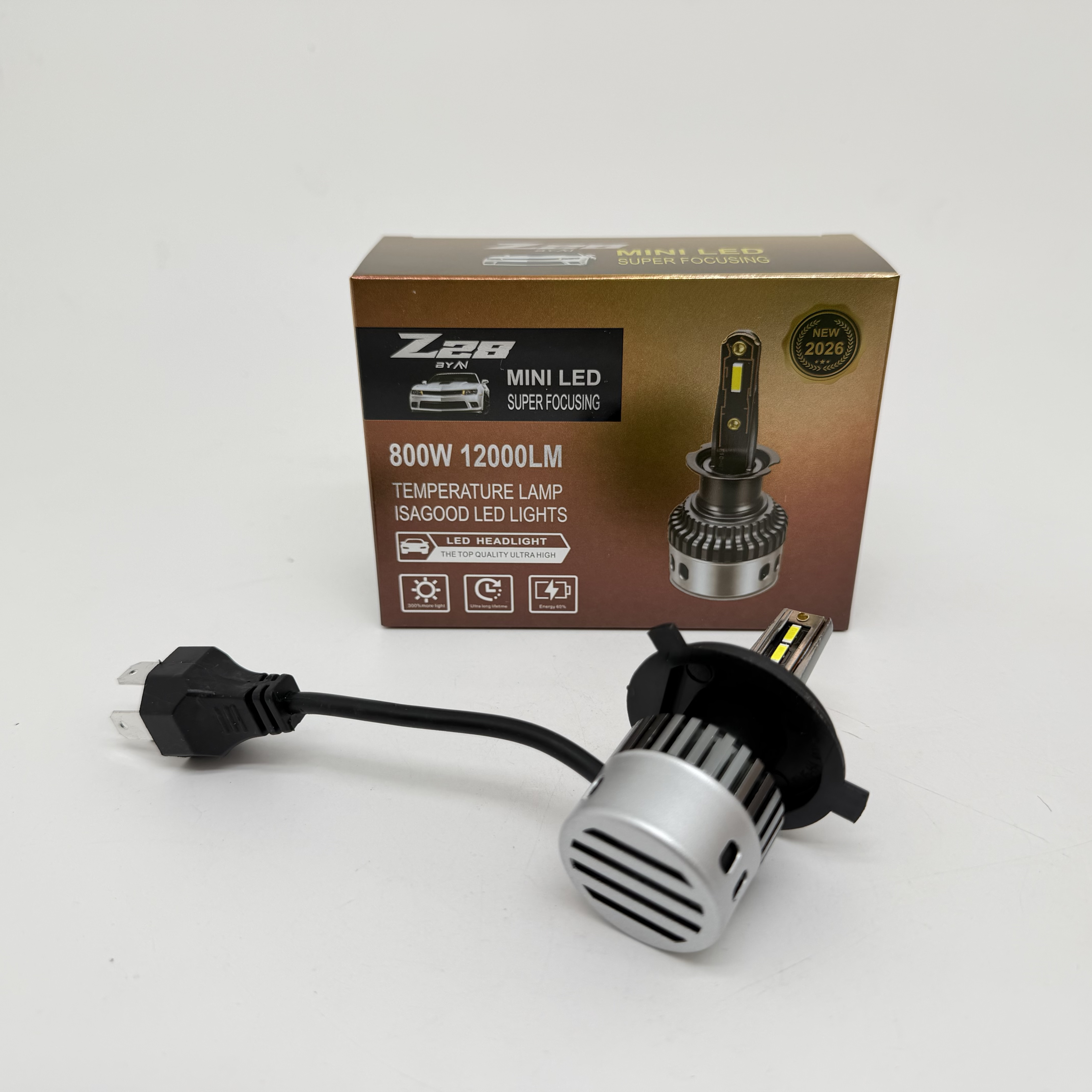 Car LED headlights, high beams, spotlights H1, H3, H4, H7, 9005, 9006, 30W South American style car lights