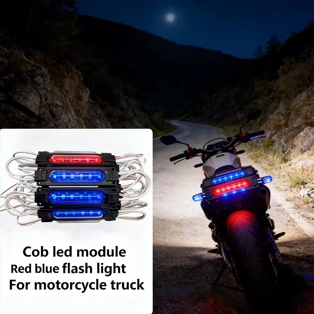 摩托车LED装饰灯彩灯爆闪灯12V24V 通用灯刹车灯模组 Application Scenario
