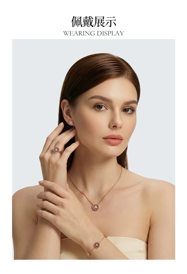 【520 Gift 】 NOLYN Deoksugung Co-branded Tile Jewelry Set, Red agate Necklace, bracelet, and scented candles detail image 3