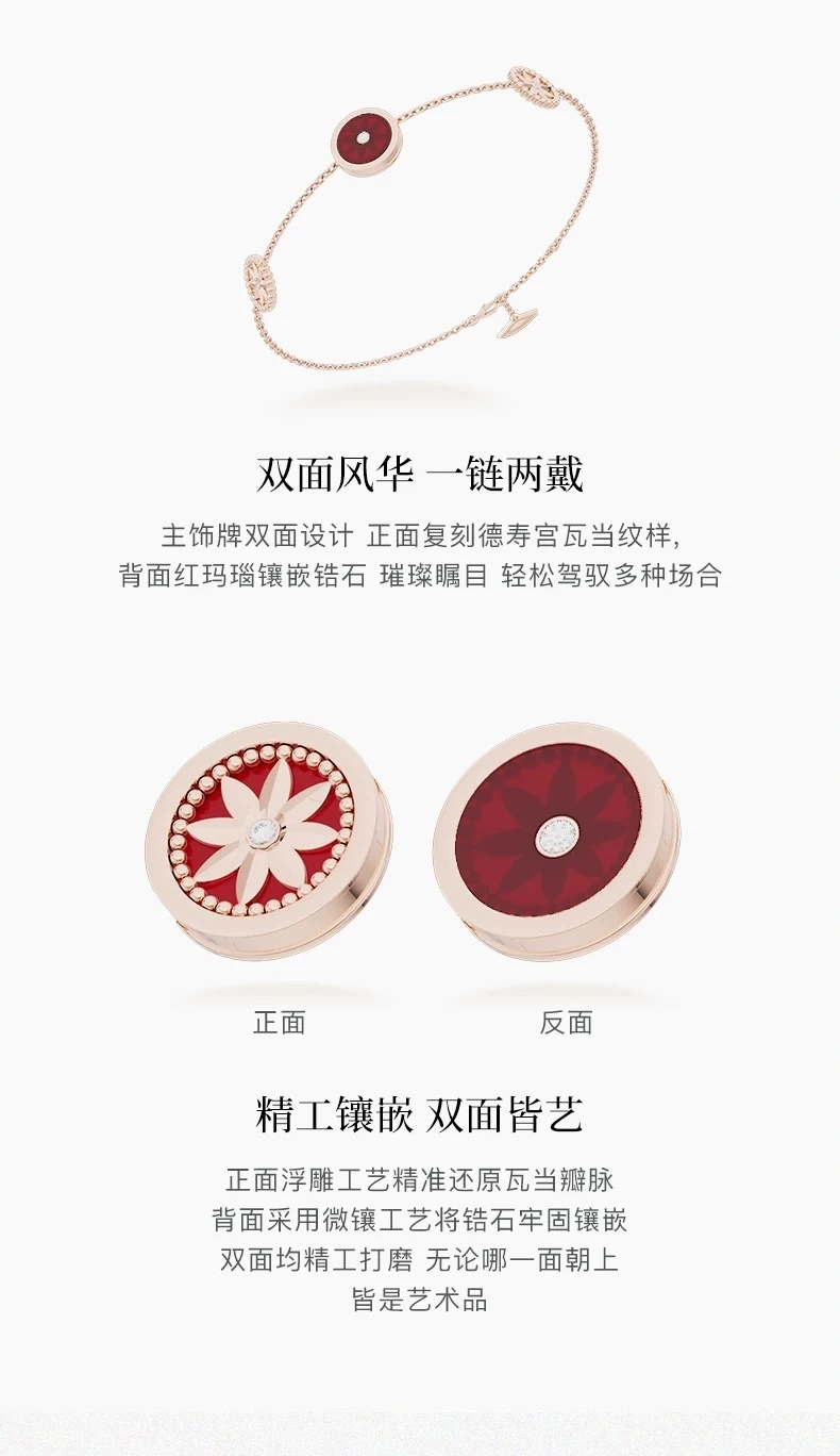 【520 Gift 】 NOLYN Deoksugung Co-branded Tile Jewelry Set, Red agate Necklace, bracelet, and scented candles detail image 9