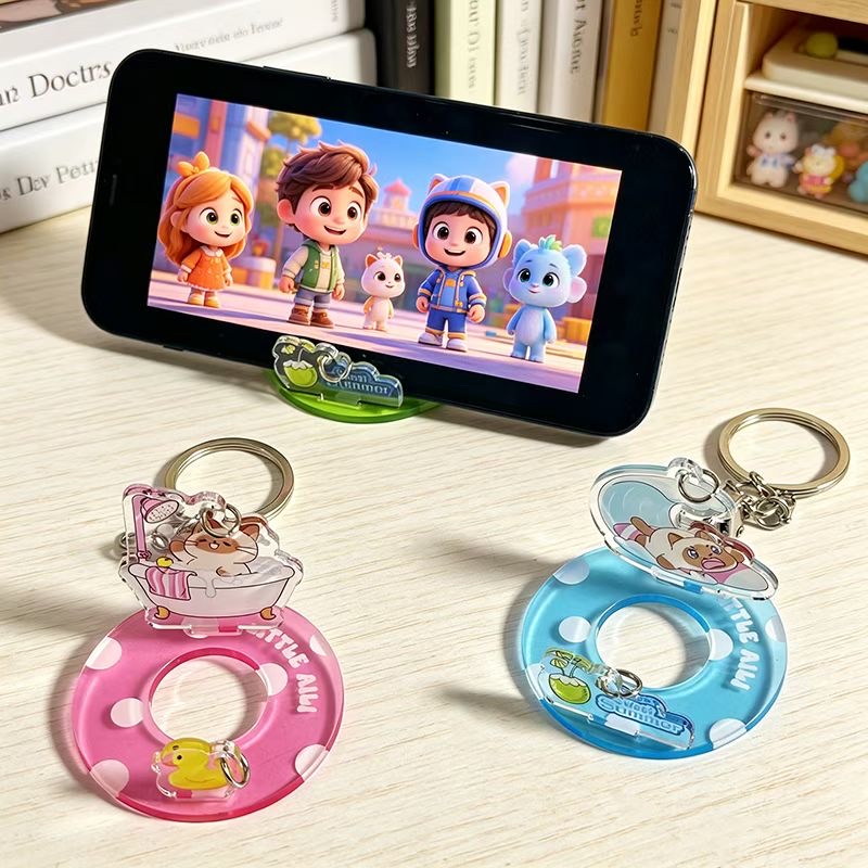 Customized acrylic mobile phone stands, cartoon and anime desktop standing signs, advertising and promotion, 2D creative ornaments, souvenirs, gifts, graduation season presents full figure