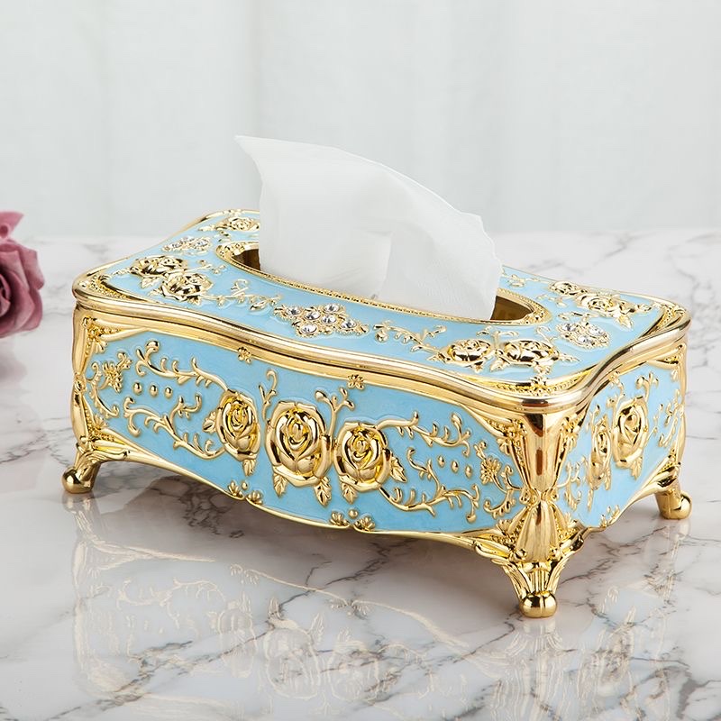 European-style tissue box, fashionable and high-end household table tissue box, simple living room coffee table, creative and practical tissue box Application Scenario