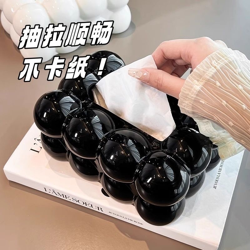 Paper tissue box with ins style, high appearance level, home paper tissue box, living room tissue box, high-end creative decoration, napkin box Application Scenario
