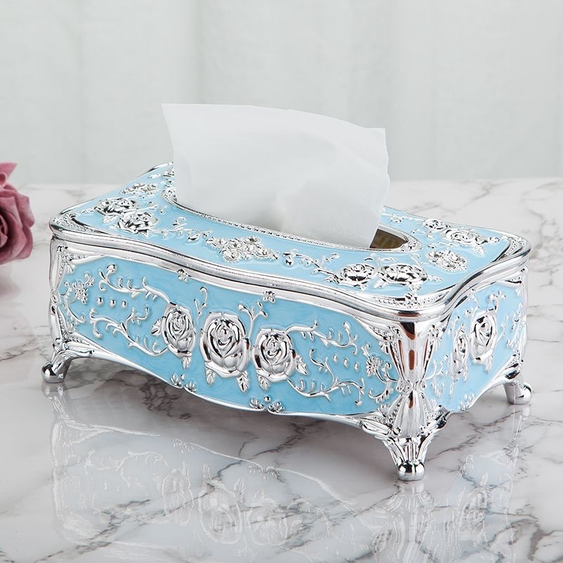 European-style tissue box, fashionable and high-end household table tissue box, simple living room coffee table, creative and practical tissue box Item Picture