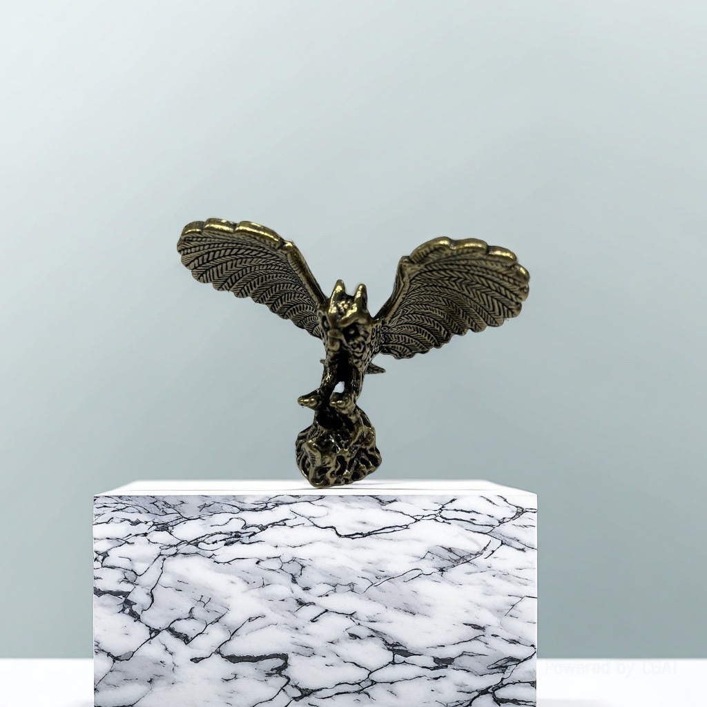 Brass animal eagle handle piece detail image 3