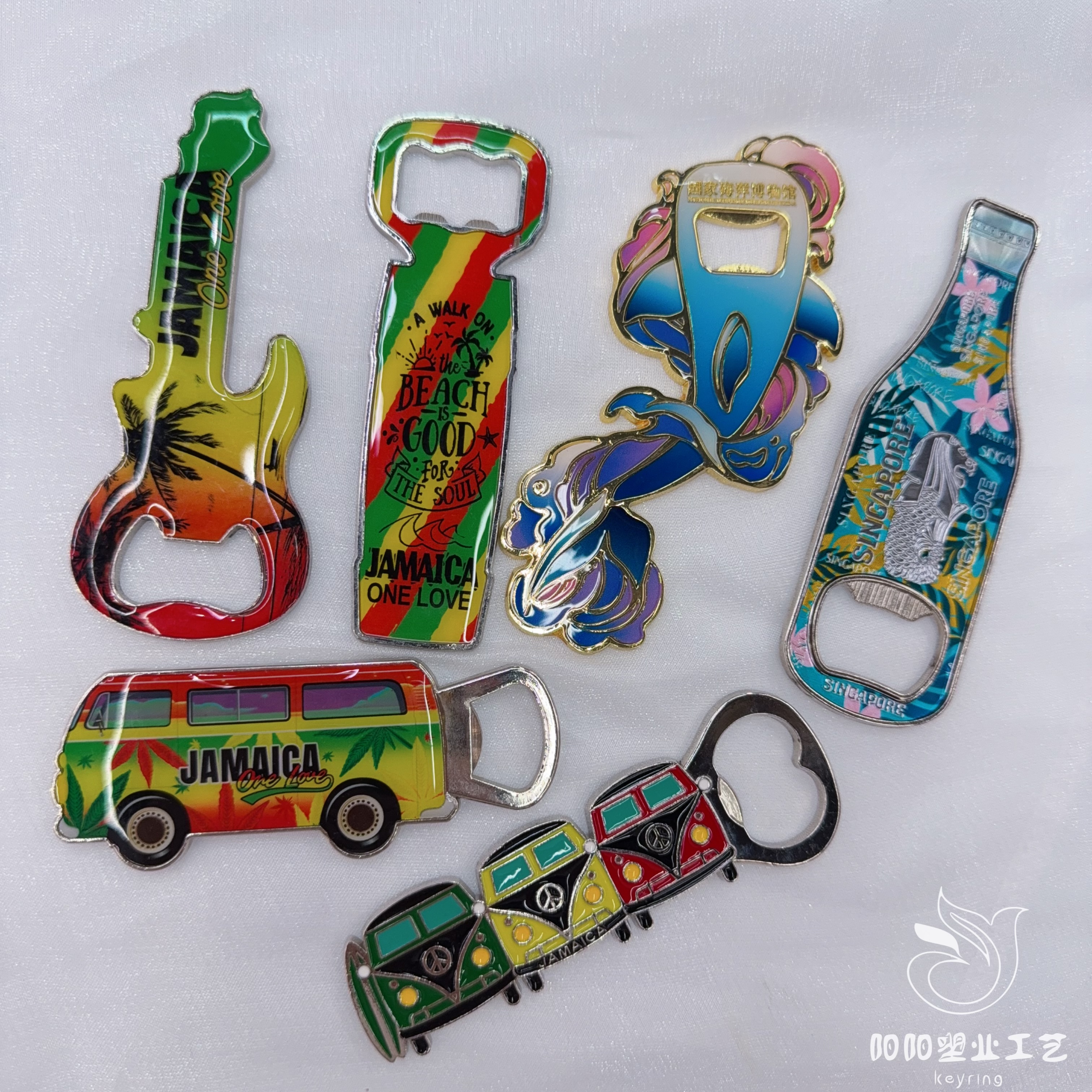 瓶起子启瓶器批发订做创意logo礼品广告冰箱贴金属啤酒开瓶器定制商务礼品伴手礼白底实物图