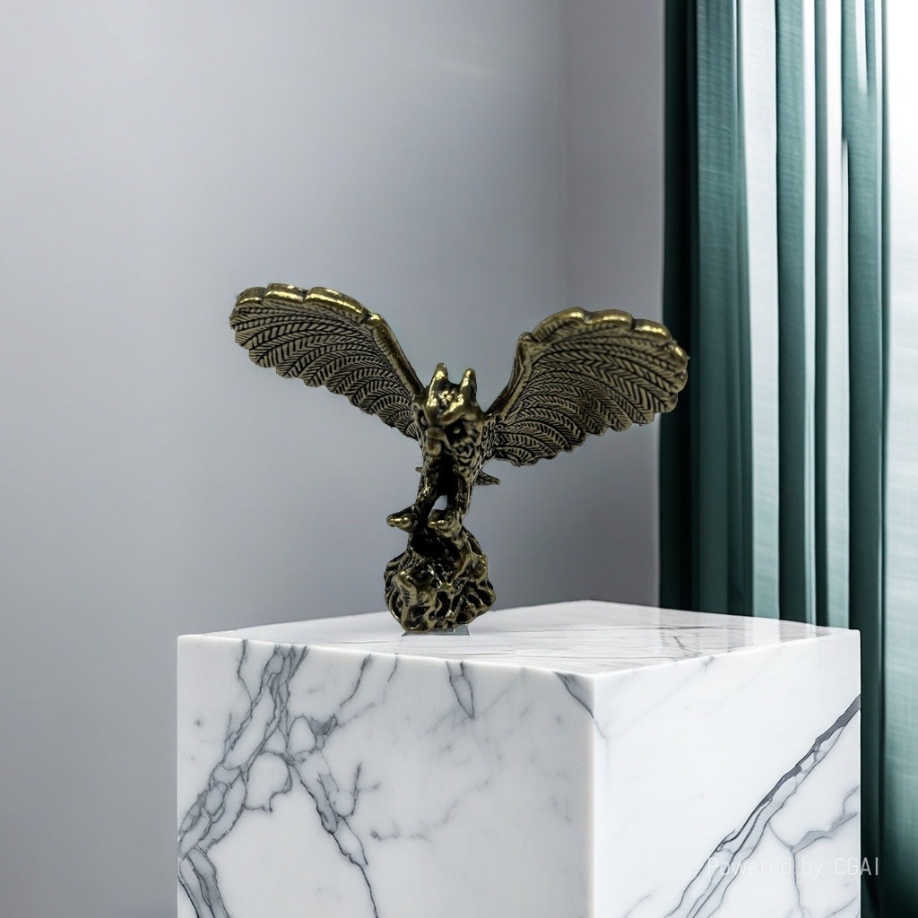 Brass animal eagle handle piece detail image 4
