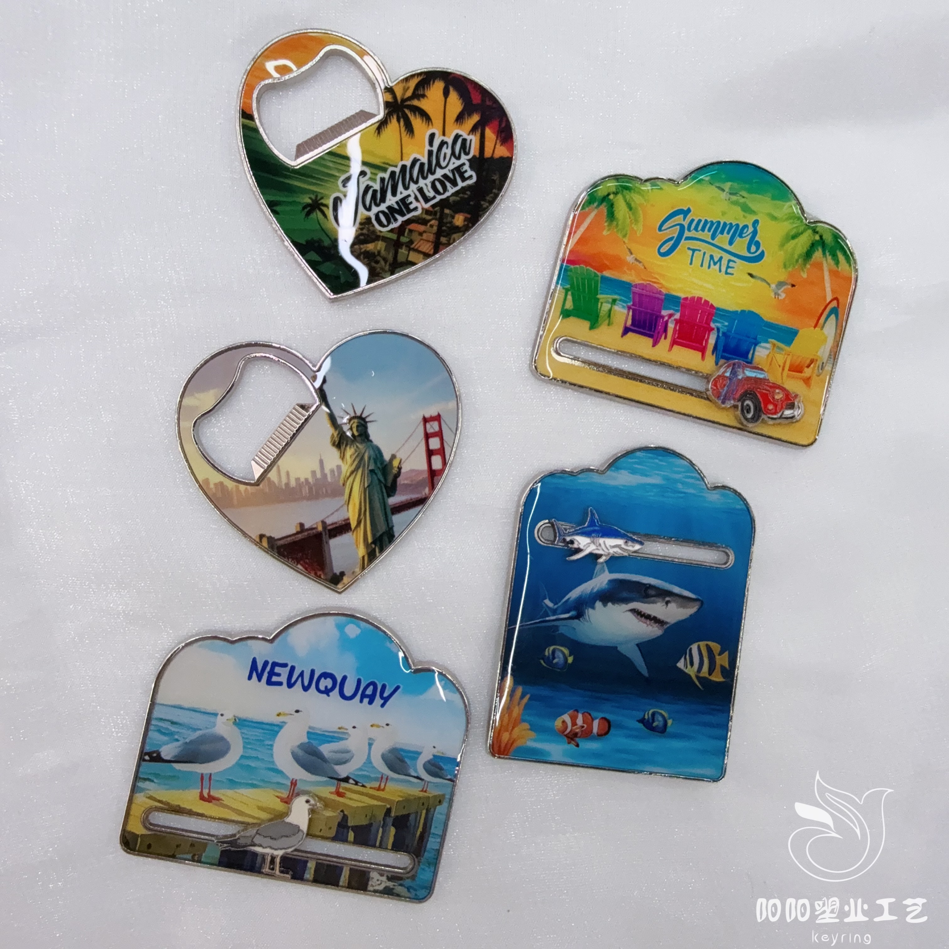 西班牙法德美国巴西意大利金属磁性冰箱贴开瓶器创意启瓶器旅游纪念品商务礼品