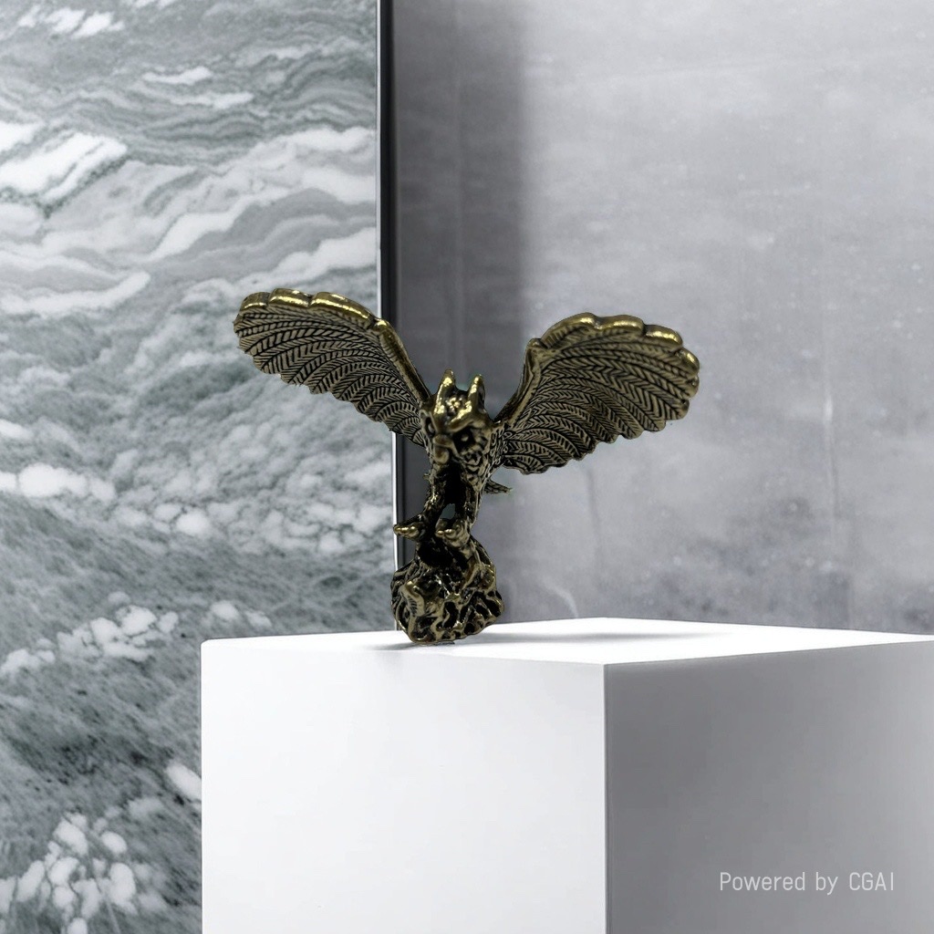 Brass animal eagle handle piece detail image 6
