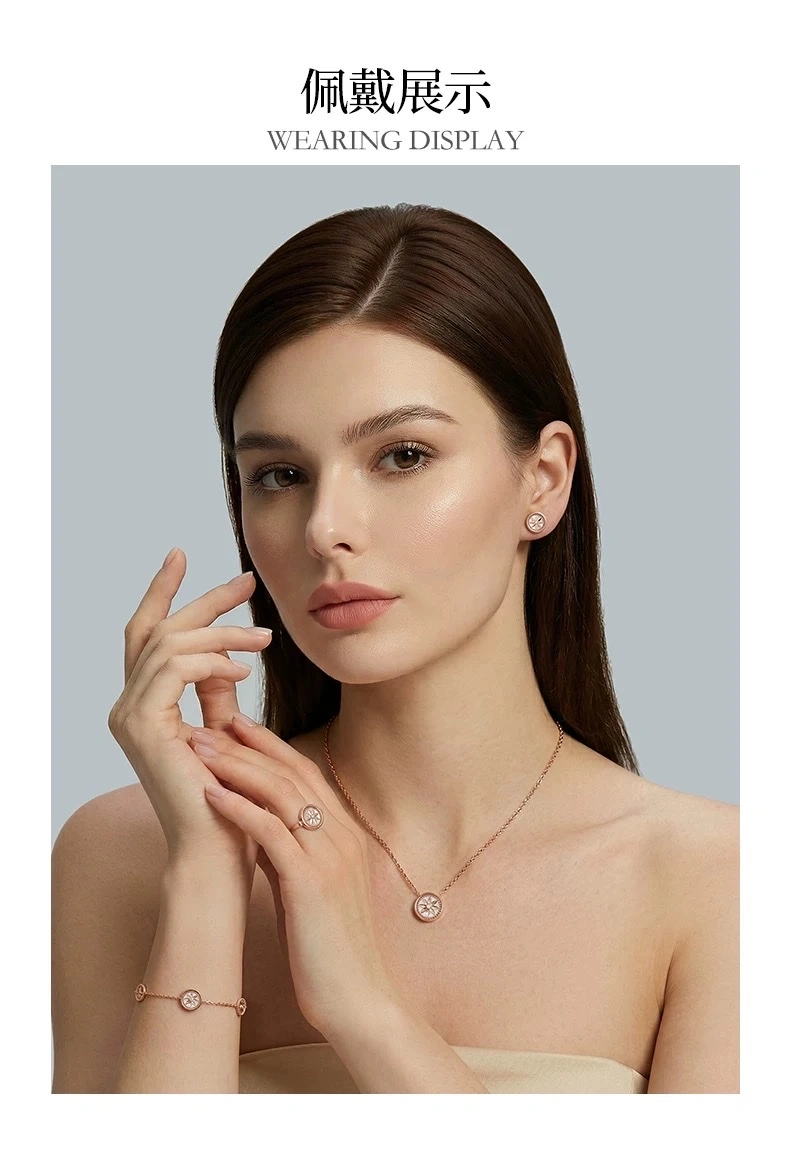 NOLYN Deoksugung Series Tile Flip Ring White mother-of-Pearl Light Luxury versatile Design style Versatile ring detail image 3