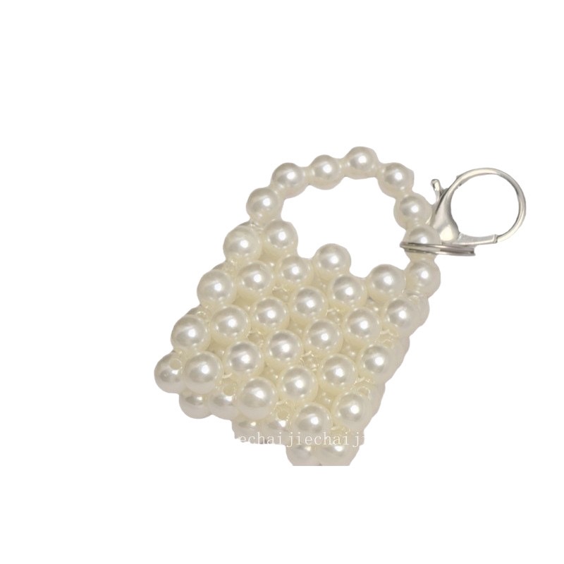 Handmade women's bag pendants, niche design beaded pendants, women's car keychains, mobile phone pendants, fairy mouth red envelope accessories Item Picture