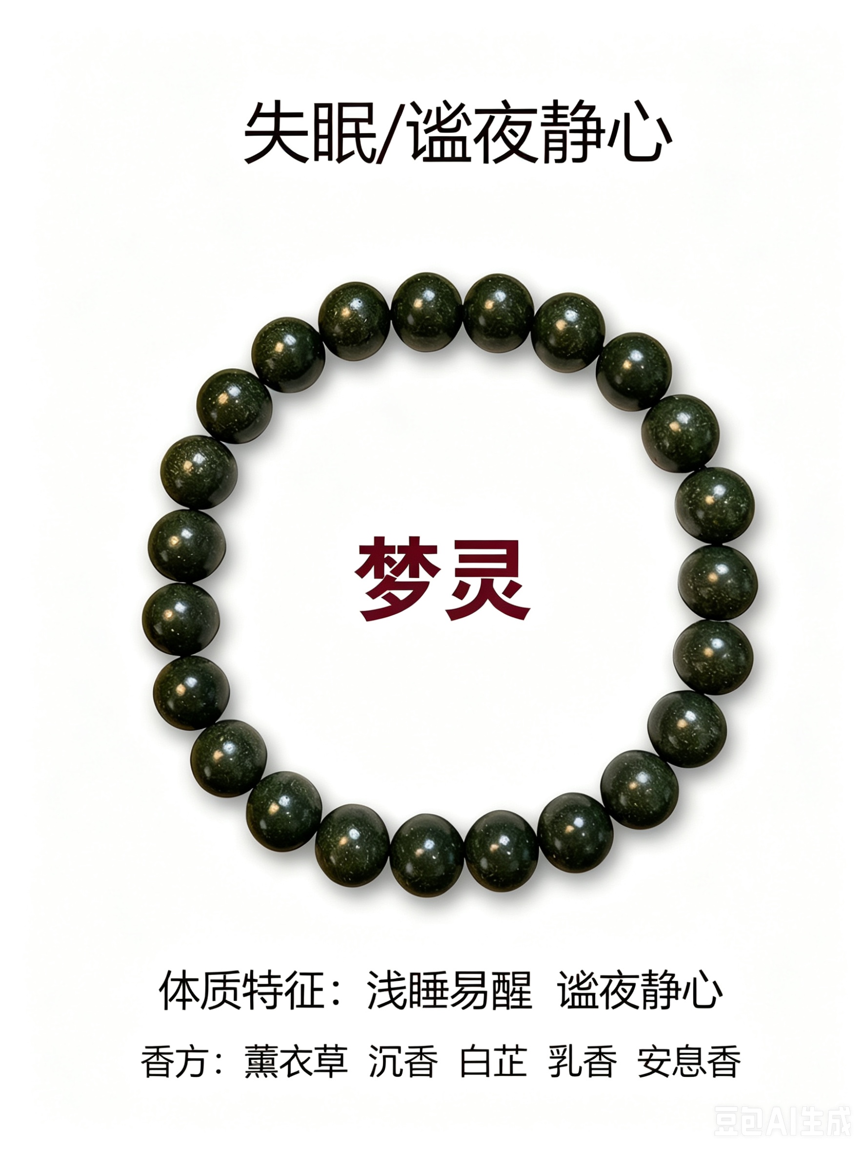 中药泥塑合香珠手串古法非遗传承五行自制情绪稳定息肌梦灵花蕊香中药手串