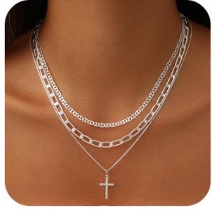 A new fashionable zircon pendant Y-shaped necklace with a strong sense of design and versatile collarbone chain, featuring cross-border brass electroplated with real gold from Europe and America Item Picture