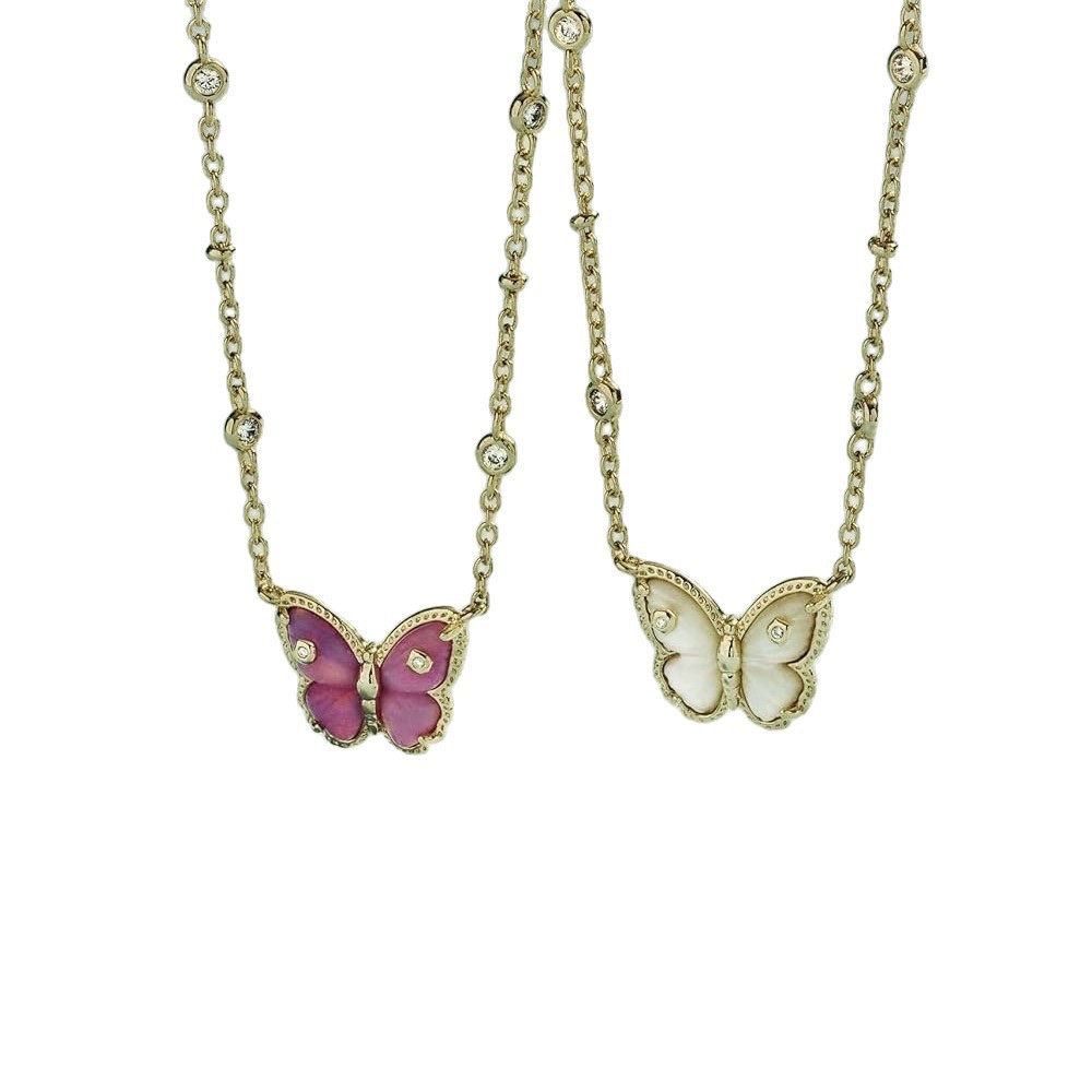 A new luxury collarbone chain accessory for summer, featuring a gentle and ethereal beauty with a cross-border hollowed-out butterfly design on Instagram Item Picture
