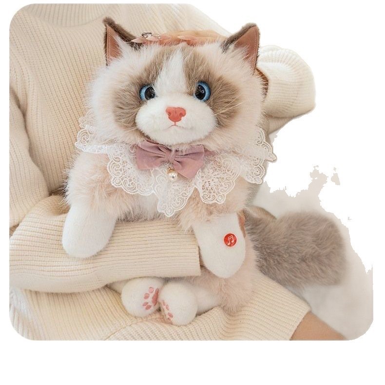 Simulated stuffed toys, backpacks, cat backpacks, plush dolls, plush toys detail image 3