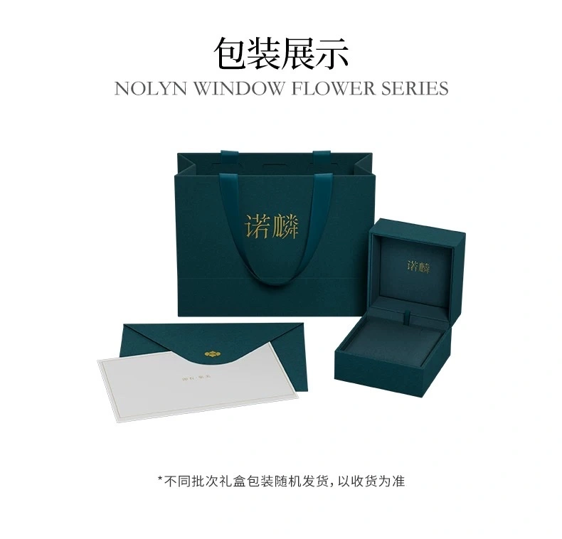 NOLYN Deoksugung co-branded window flower necklace, a double-sided black agate light luxury and versatile four-leaf clover design necklace detail image 8