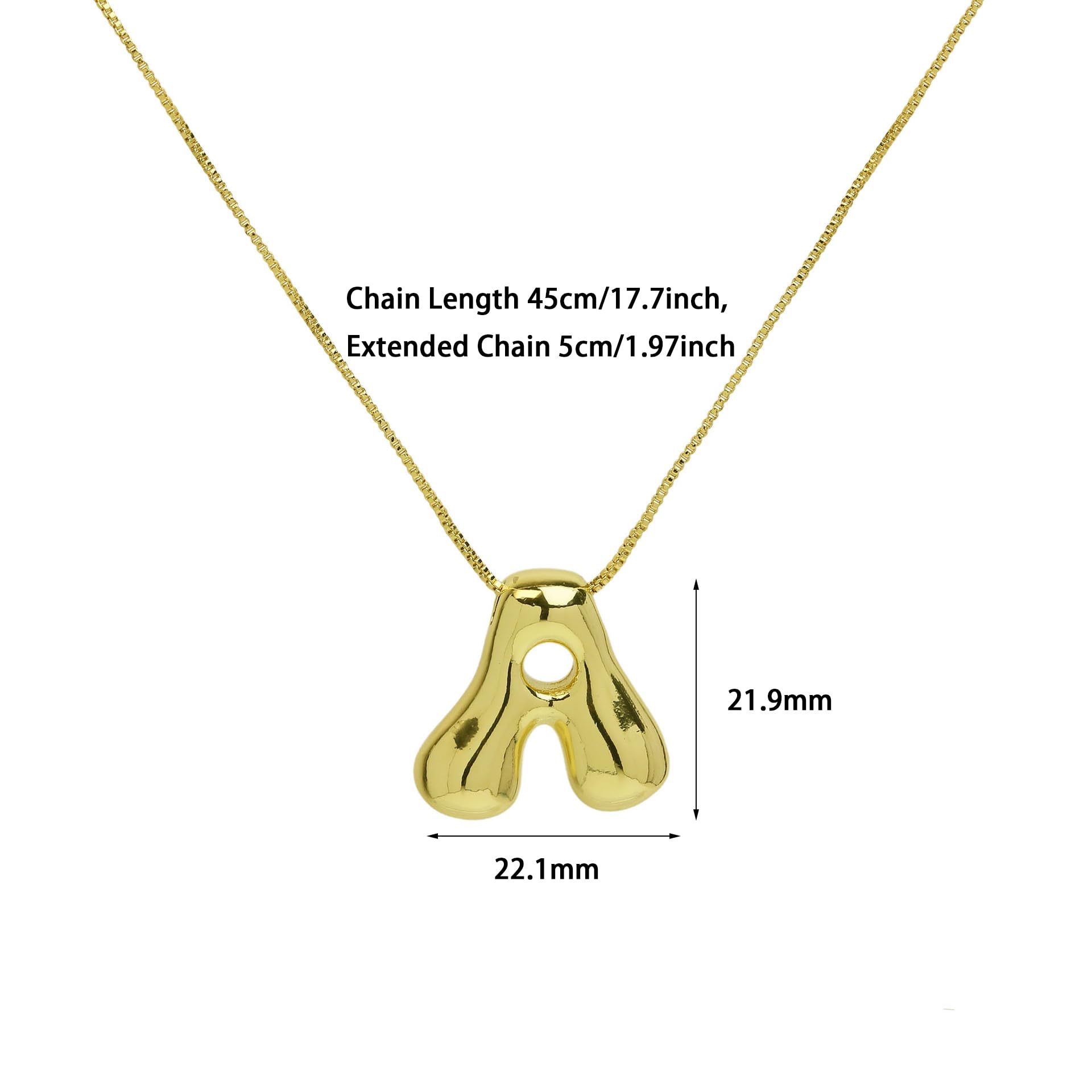 Brass, real gold electroplated, popular cross-border sales in Europe and America, smooth balloon bubble necklace, cream puff pendant, English letters Application Scenario
