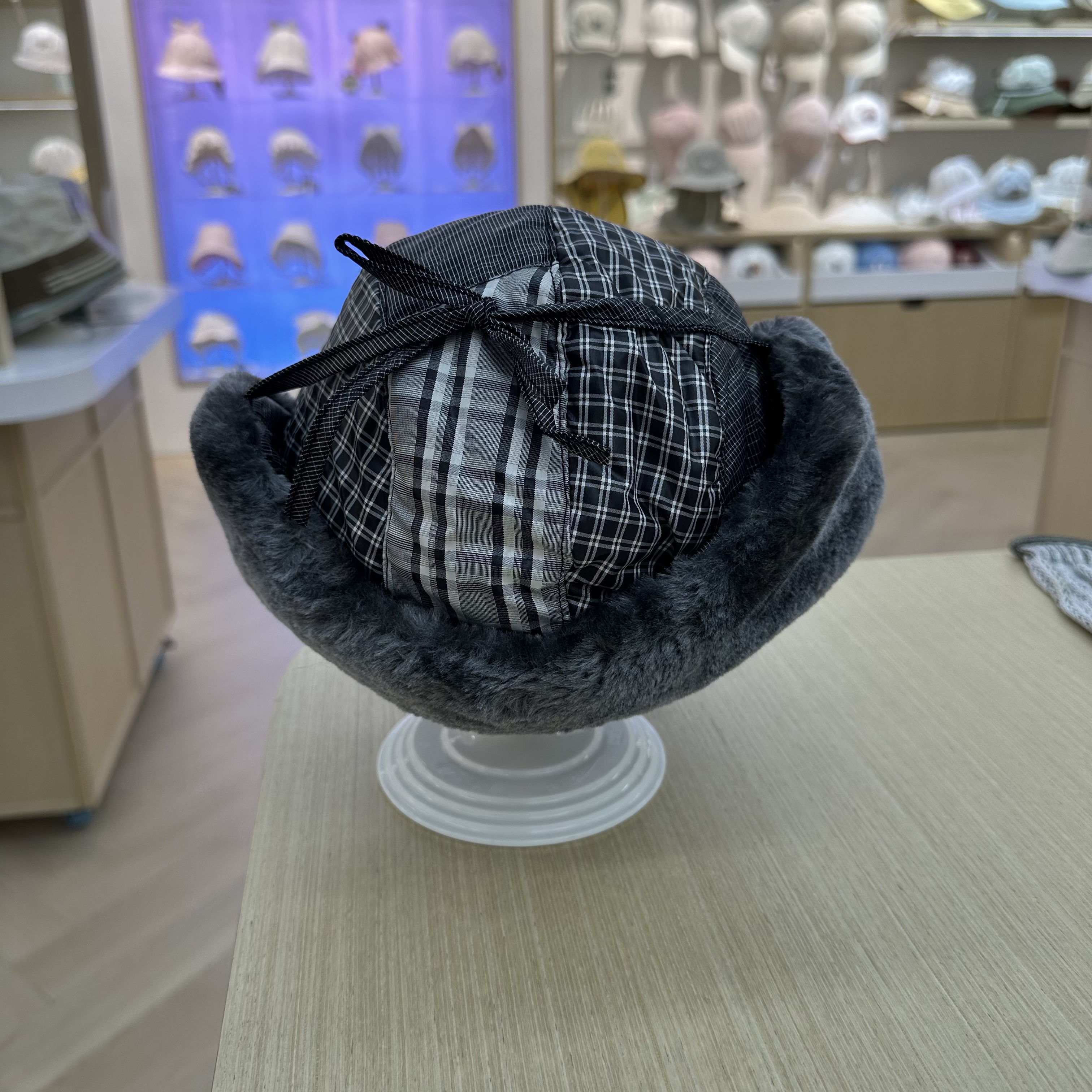 kid beret 4-8岁 冬季儿童贝雷帽 护耳帽细节图