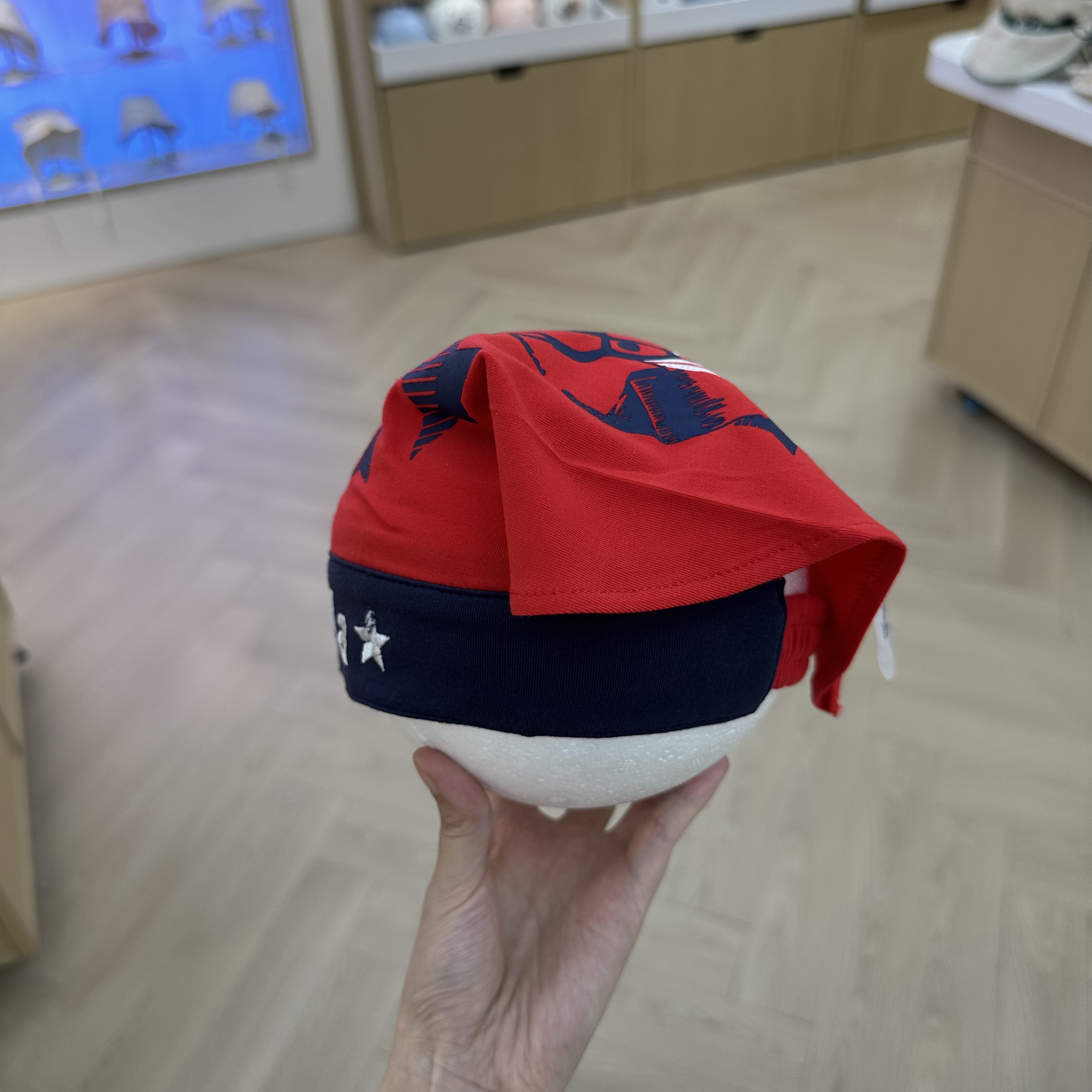 baby cap 春夏 0-1岁宝宝儿童帽 多功能海盗帽白底实物图